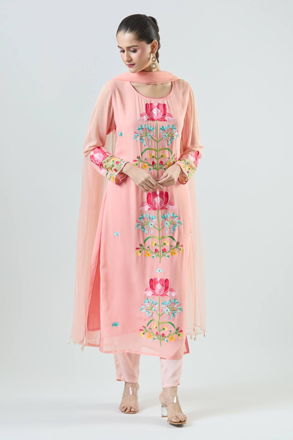 Seams Pret And Couture Alice Ari Embroidered Kurta Pant Set 