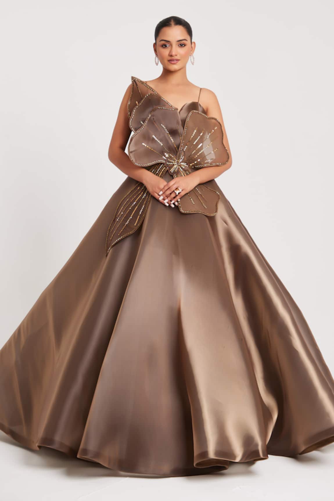 Chaashni By Maansi And Ketan Sequin Nalki Embroidered Gown