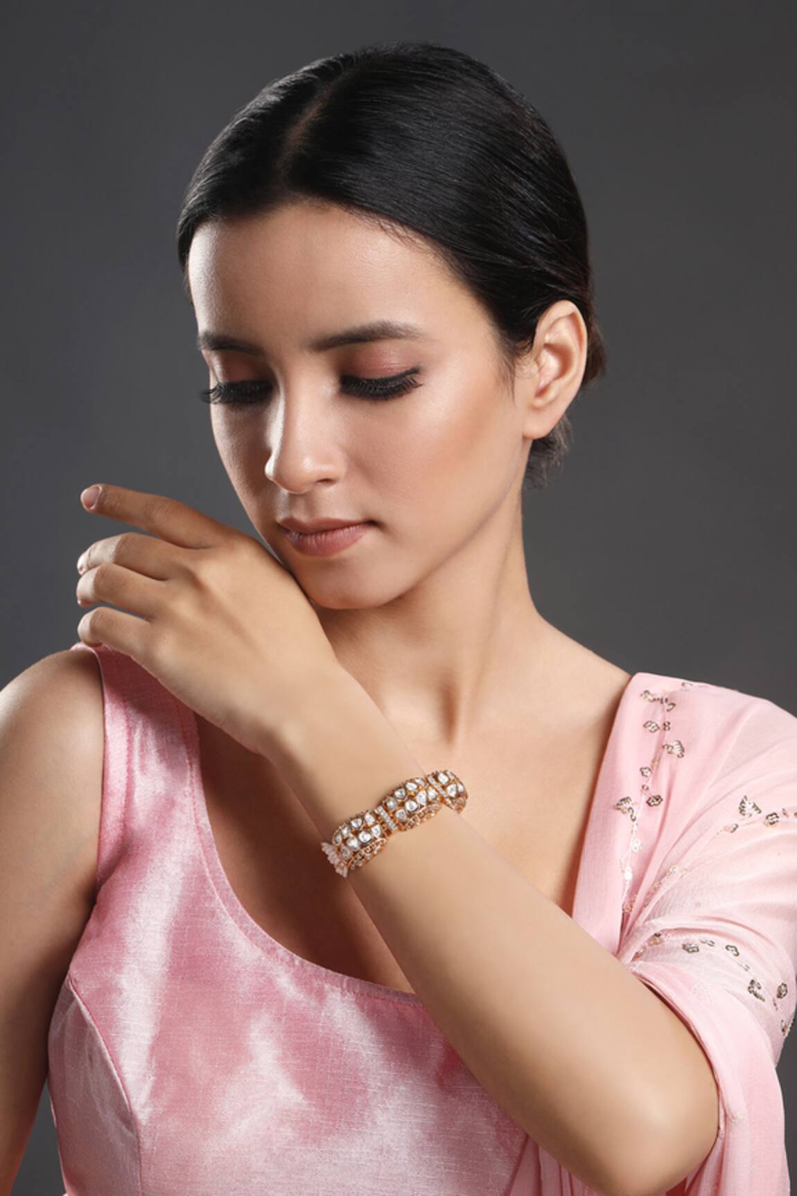 HRISHA Kundan Polki Embellished Bracelet