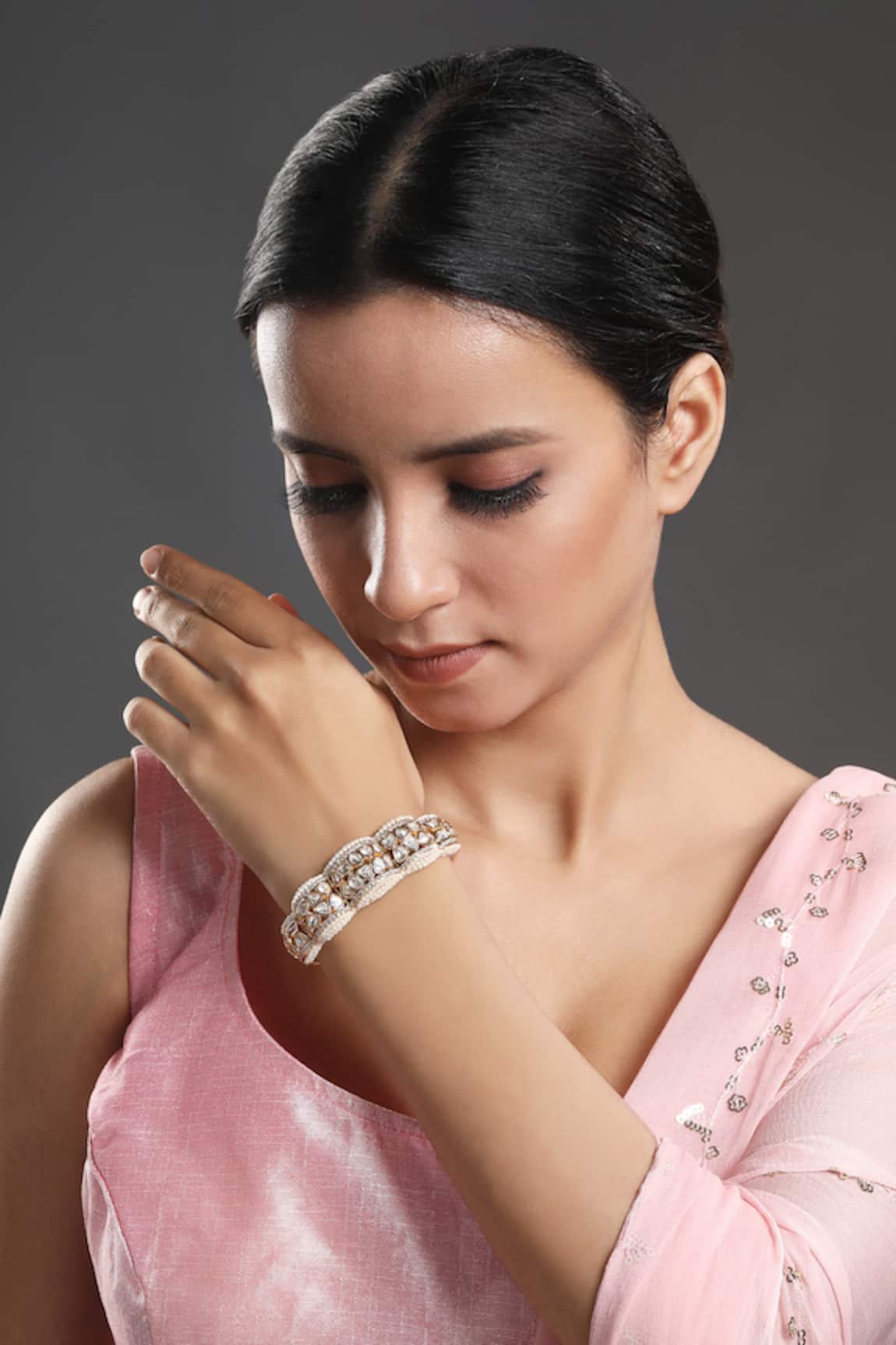 HRISHA Kundan Polki Embellished Bangle