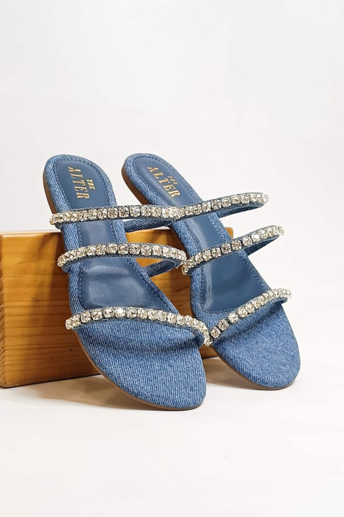 The Alter Stones Embellished Strappy Flats