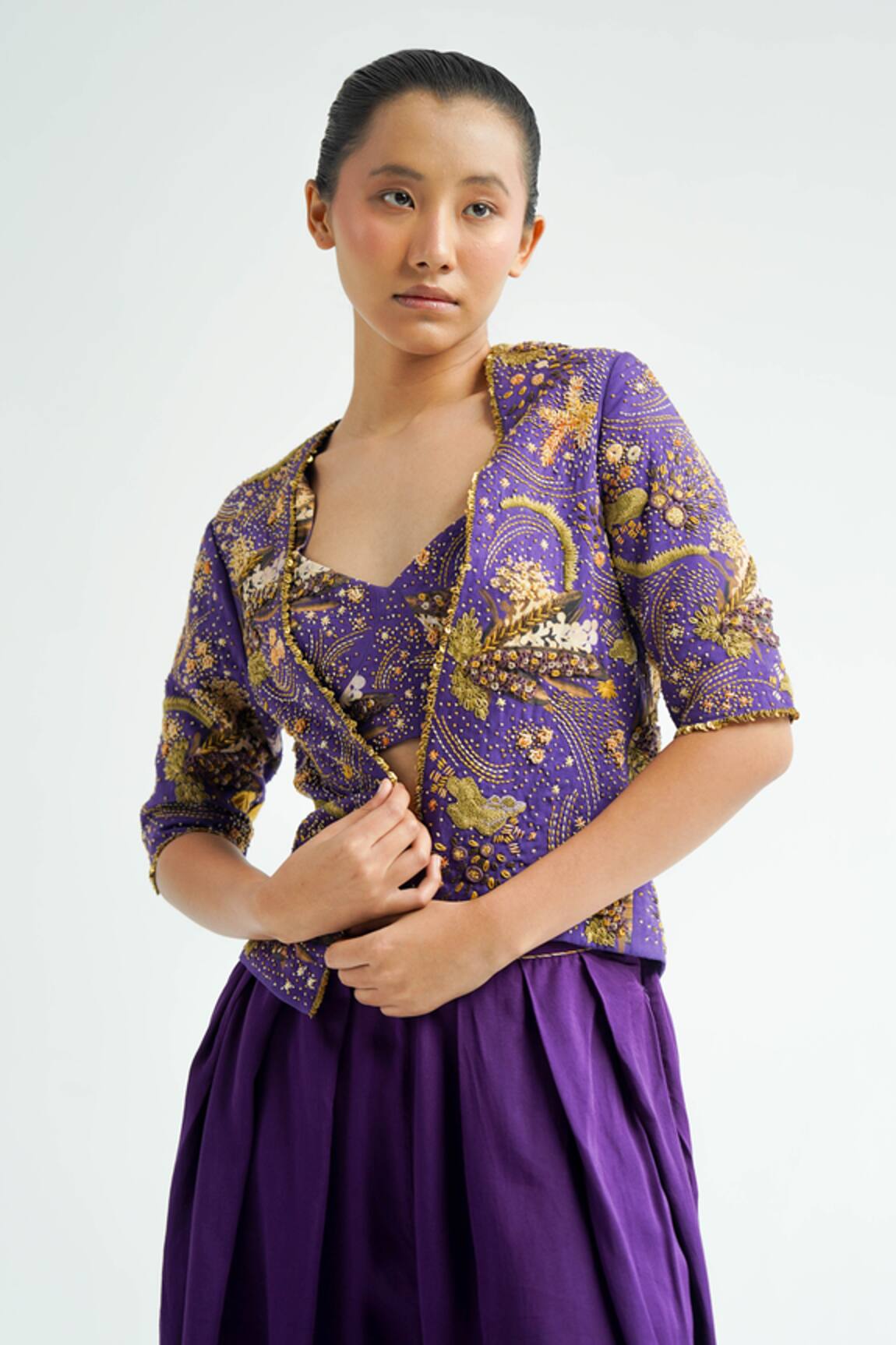 Til Amethyst Embroidered Bralette