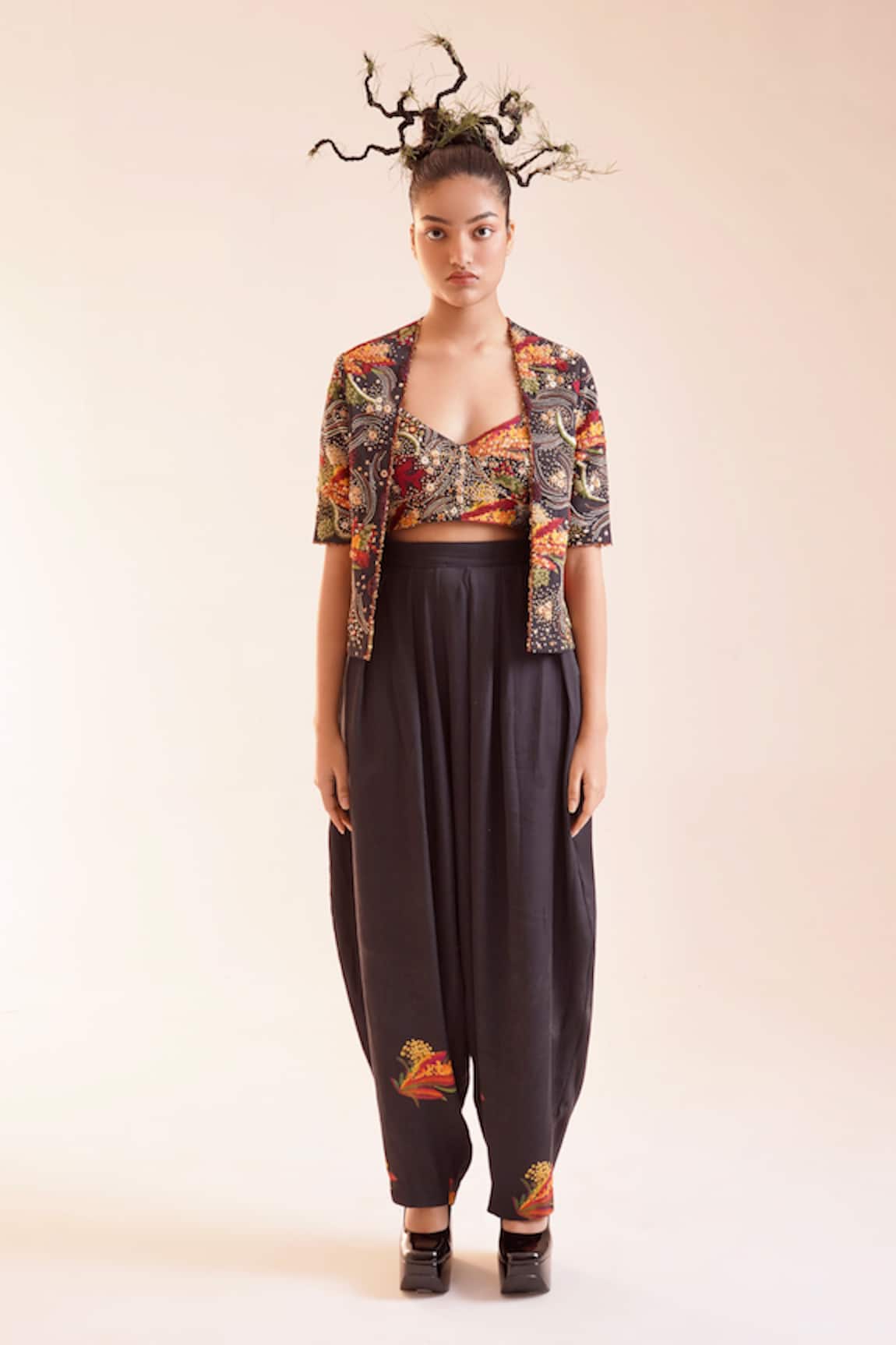 Til Nero Embroidered Bralette