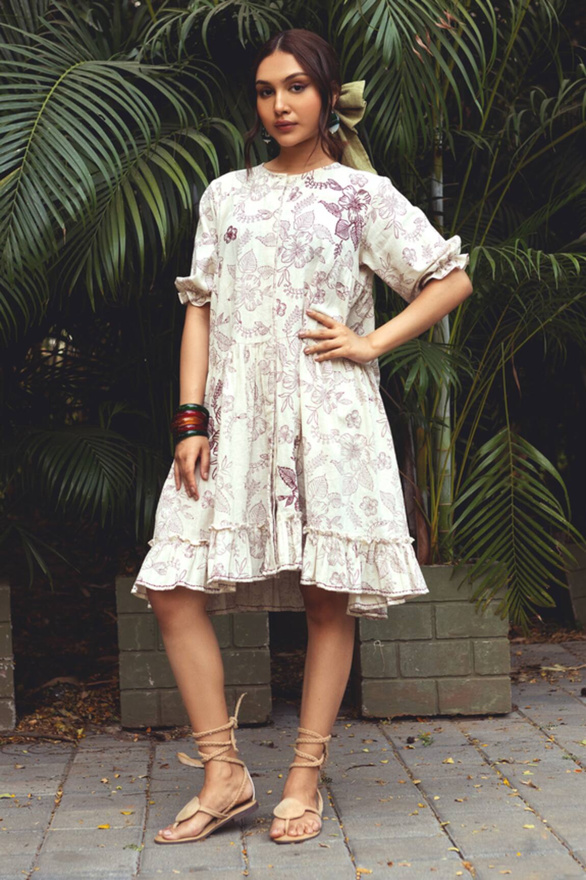 Akashi Clothing Hibiscus Print Breeze Dress