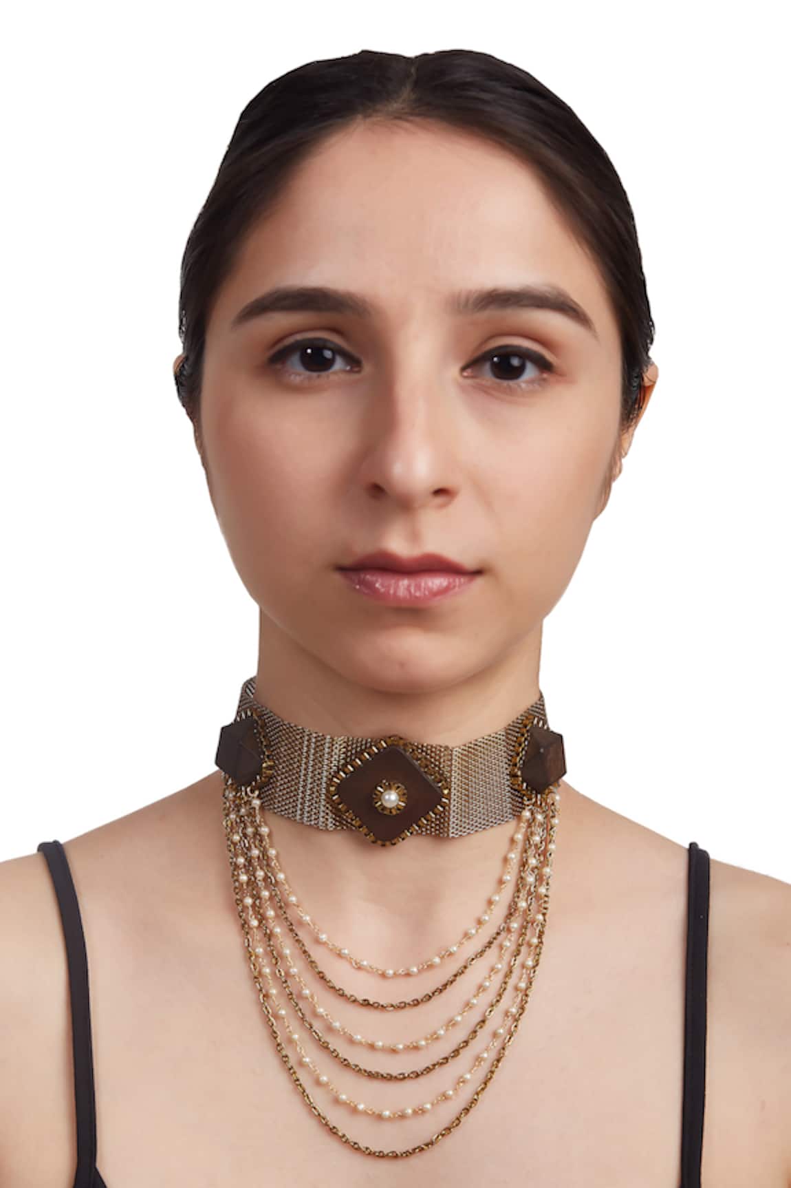 Rejuvenate Jewels Sawdust & Pearl Tassel Choker