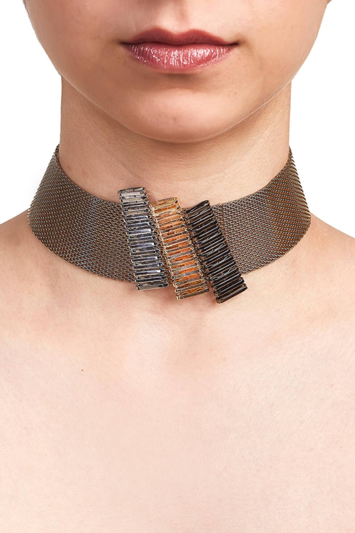 Rejuvenate Jewels Zigzag Mesh Choker