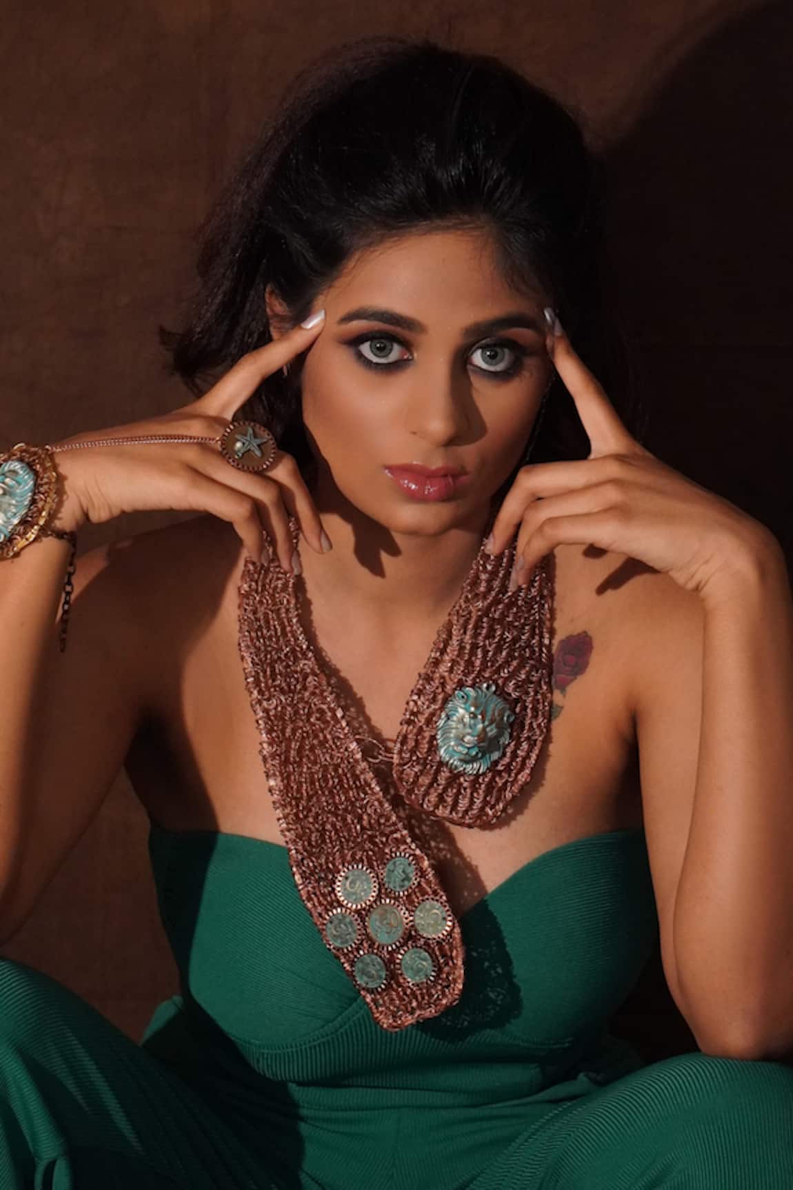 Rejuvenate Jewels Tiger Long Wired Necklace 