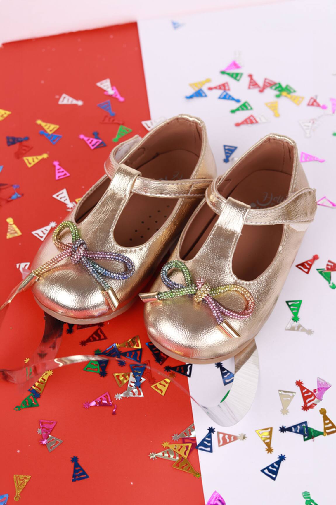 Hello JR Starlight Bow Embellished Ballerina Shoes 