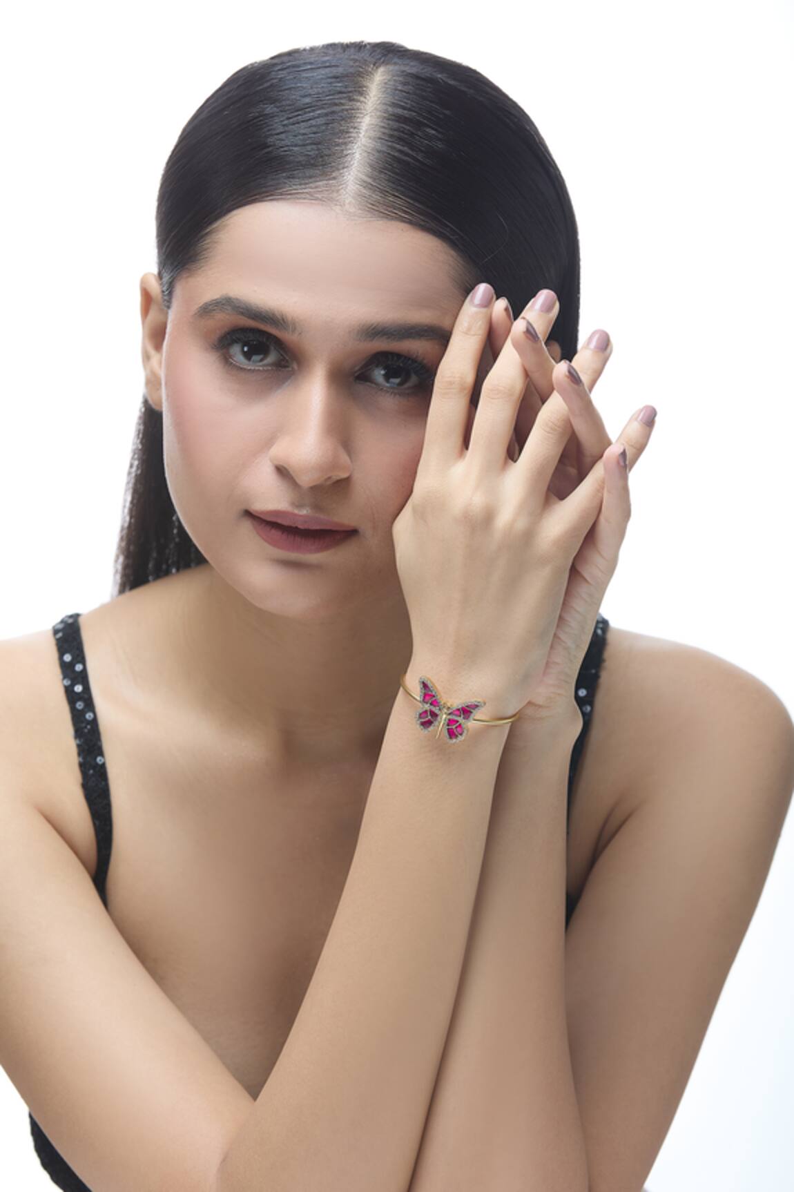 Just Shradhas Butterfly Carved Bracelet 