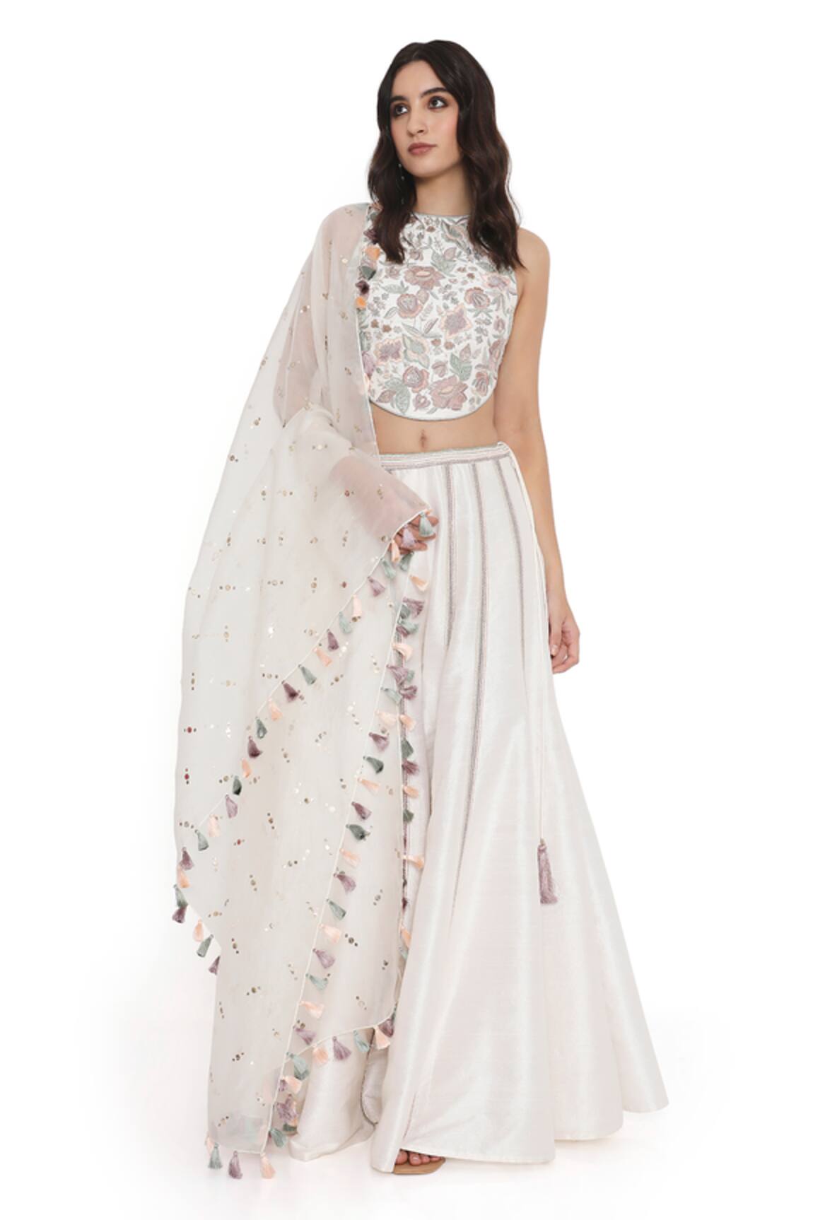 Payal Singhal Petal Bloom Embroidered Choli With Sharara 