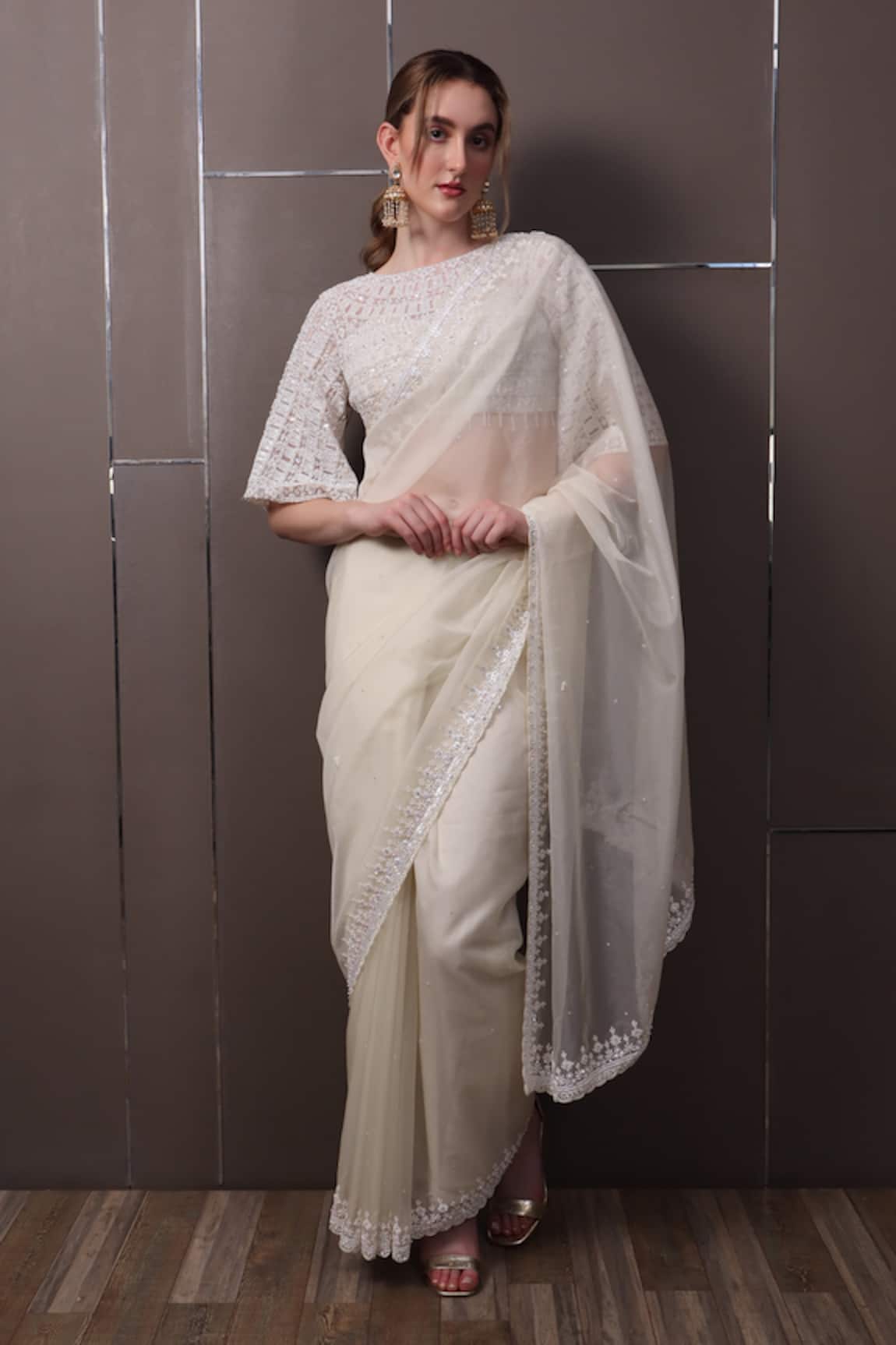Sayisha Hand Embroidered Saree With Blouse 
