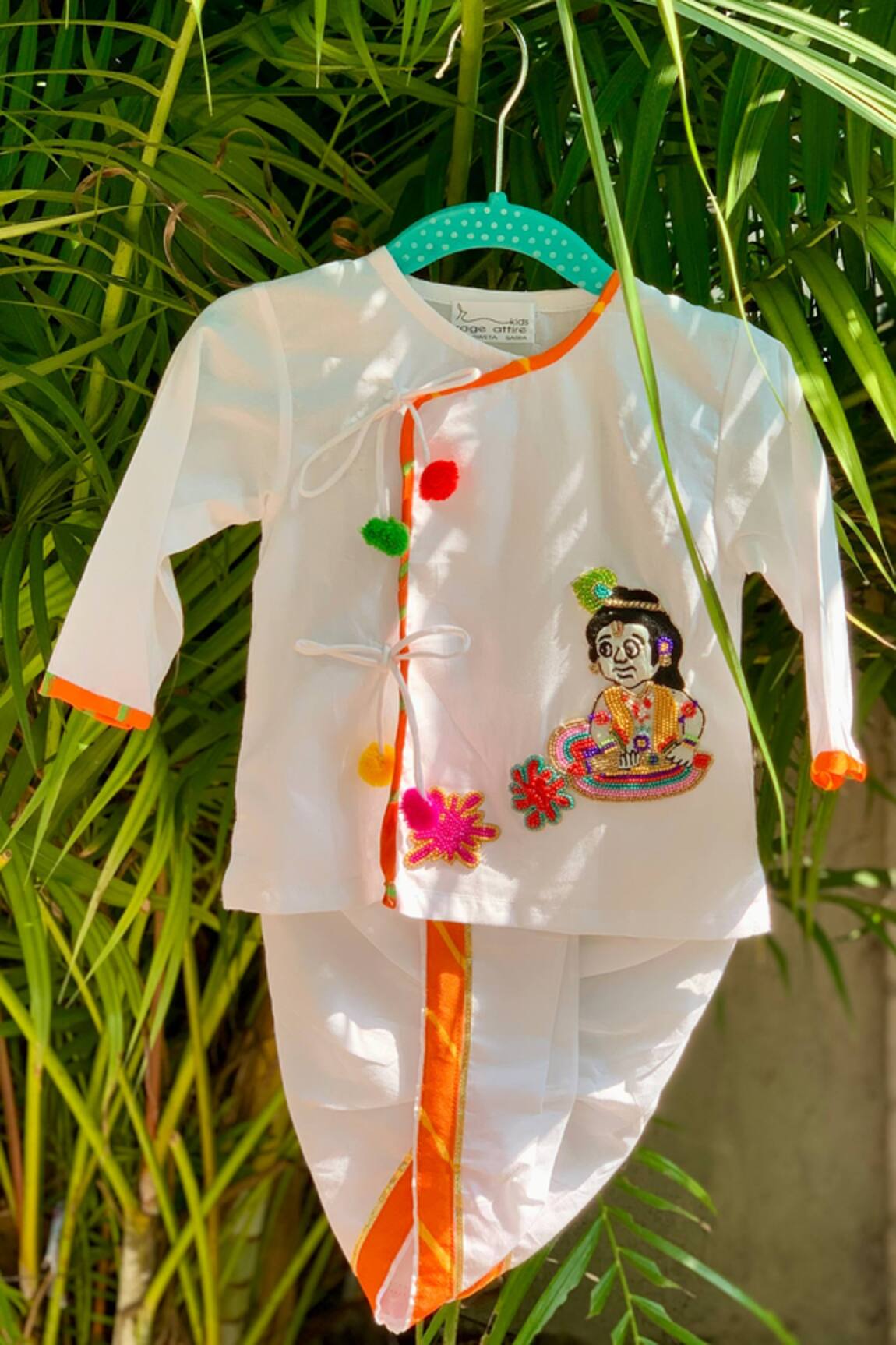 Rage Attire-Sweta Saria Rang De Krishna Kurta With Dhoti Pant