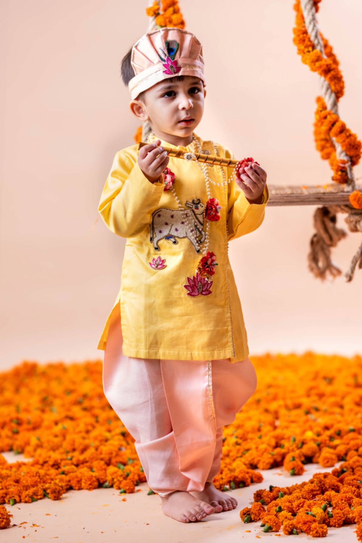 Rage Attire-Sweta Saria Kaamdhenu & Padma Kurta With Dhoti Pant