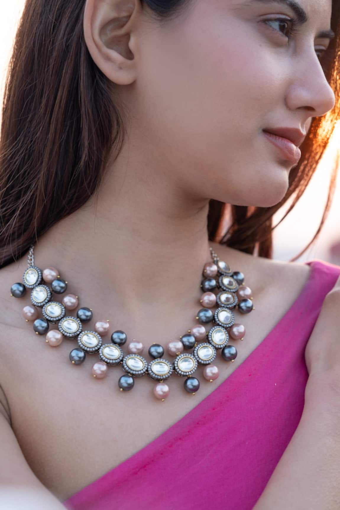 Do Taara Polki Embellished Choker Necklace 