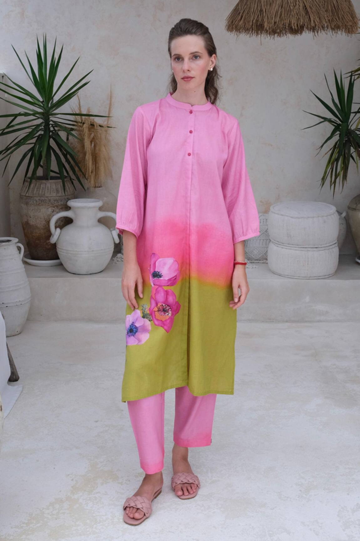Roza Orion Floral Print Kurta With Pant