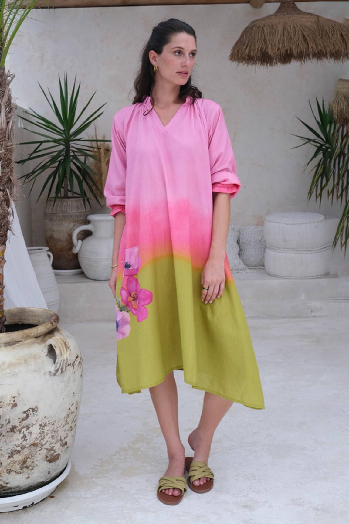 Roza Orion Floral Print Dress