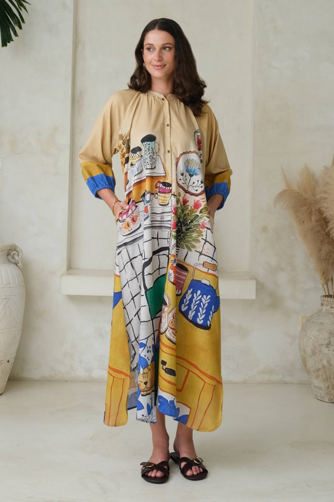 ROZA High Tea Print Dress 