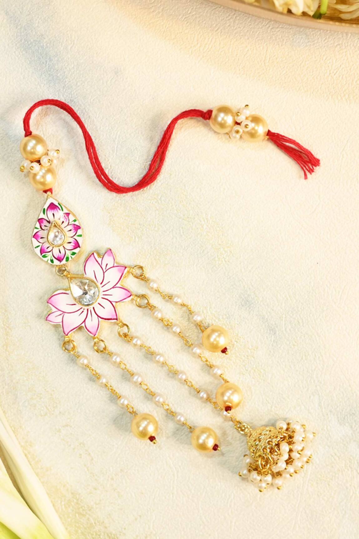 Shlok Jewels Kundan Work Rakhi 