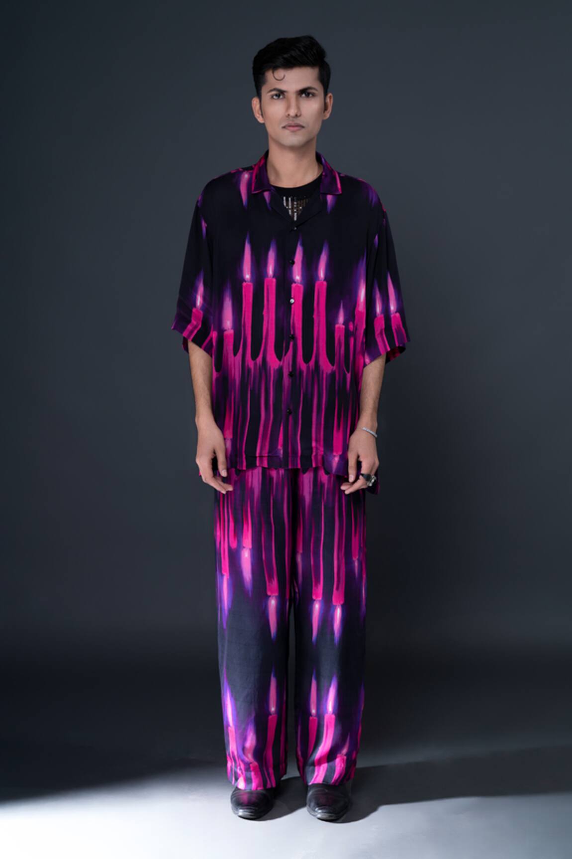 Dark Hour Abstract Print Shirt