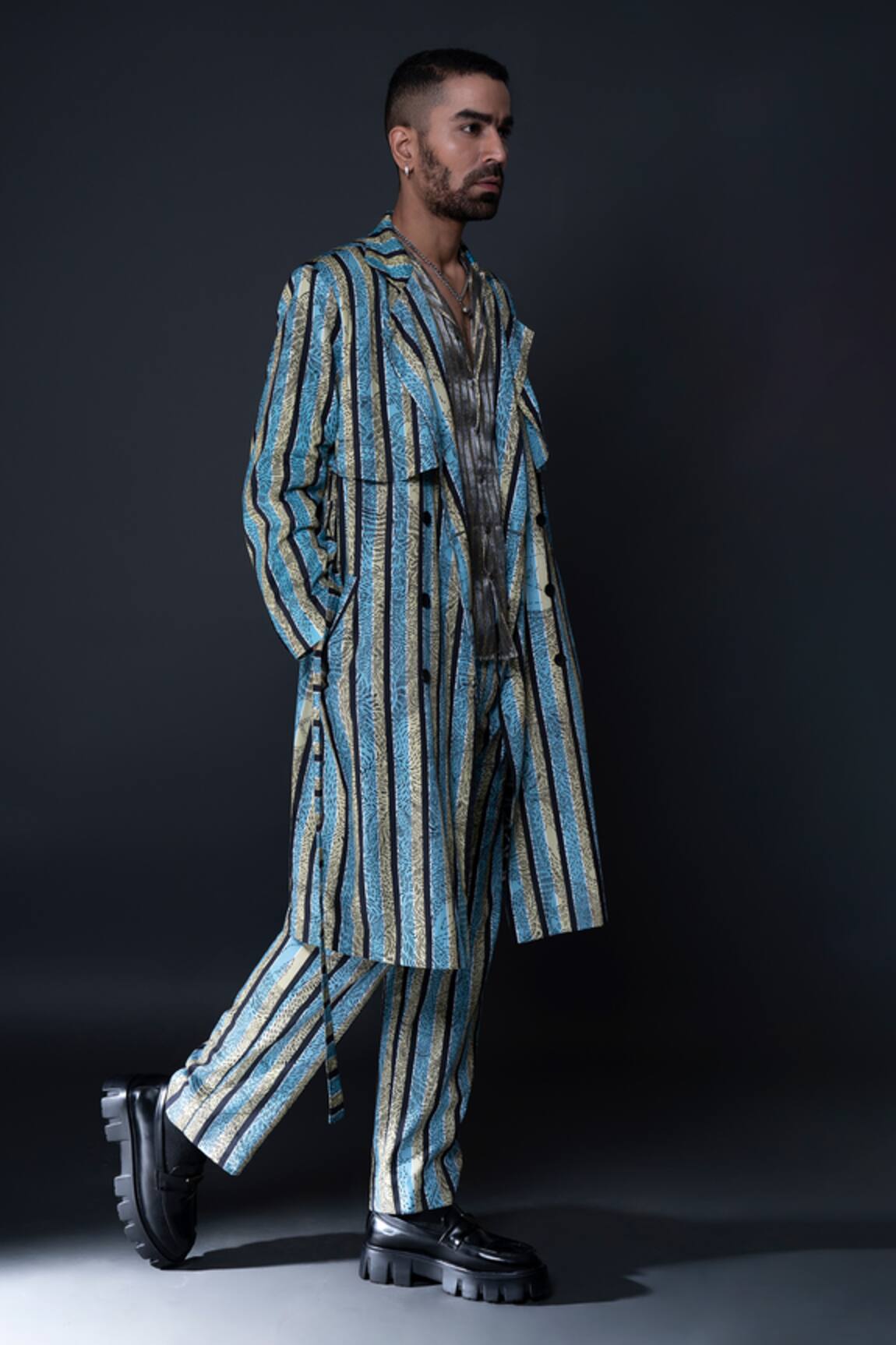 Dark Hour Printed Longline Jacket