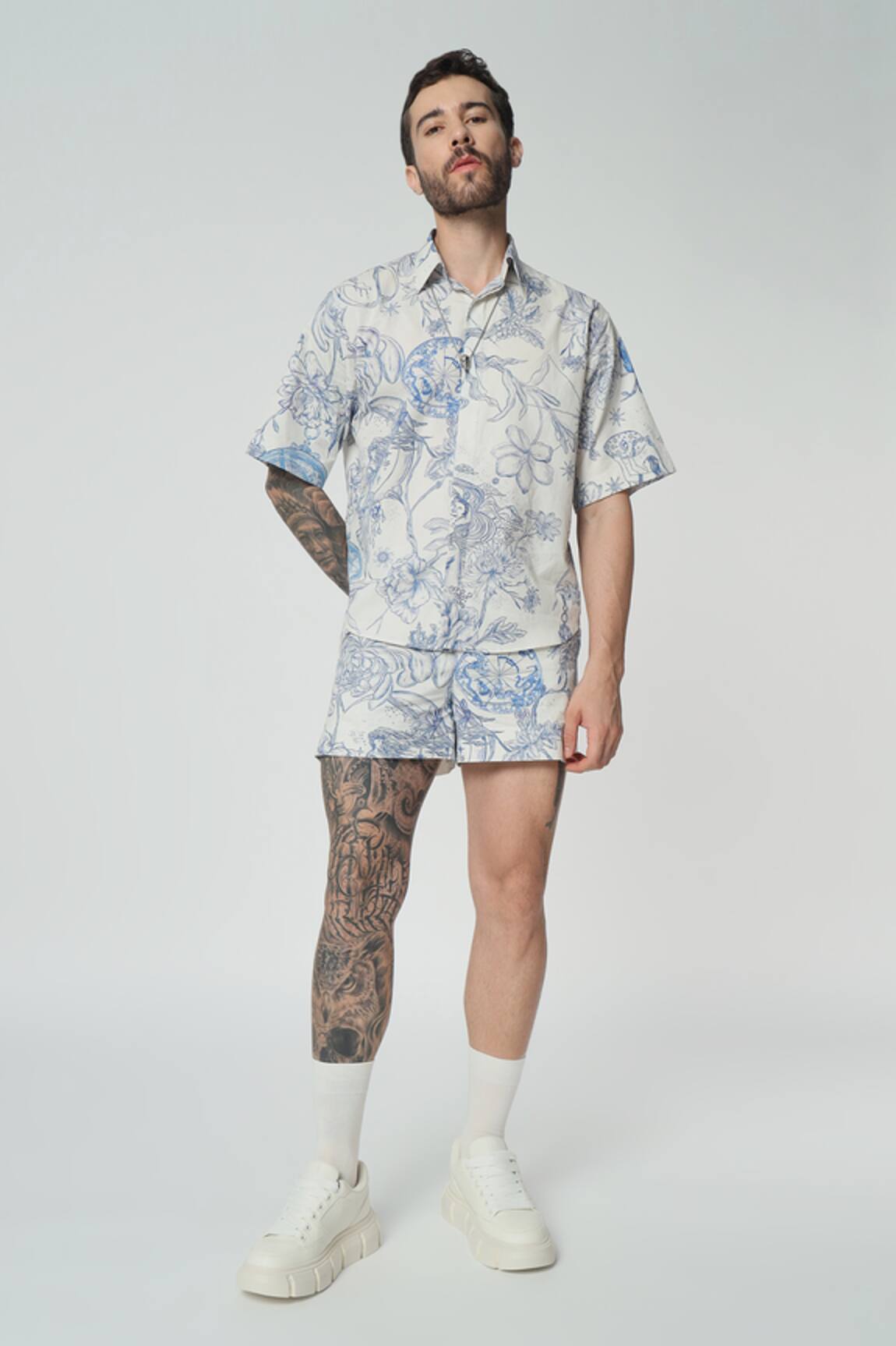 Dark Hour Toile De Jouy Print Shirt