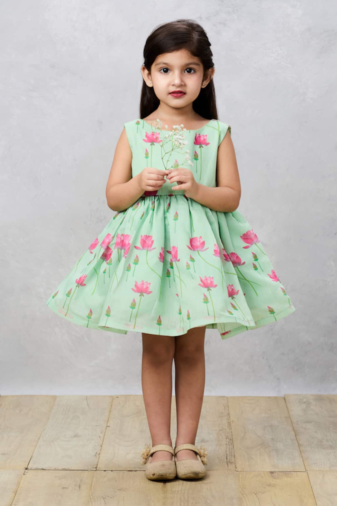 Pinkcow Designs Pvt Ltd Lotus Print Dress 
