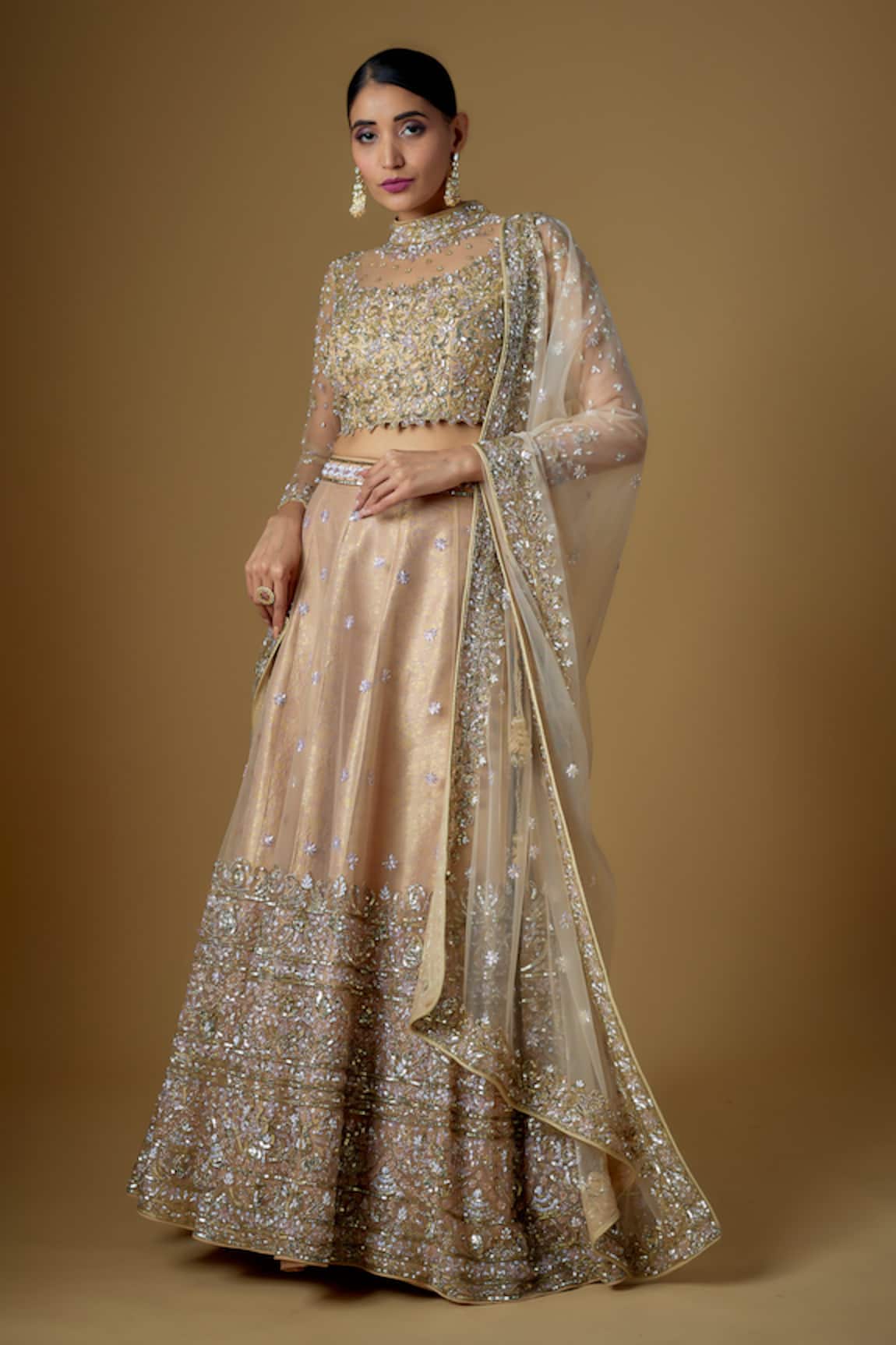 FATIZ Embroidered Blouse Lehenga Set