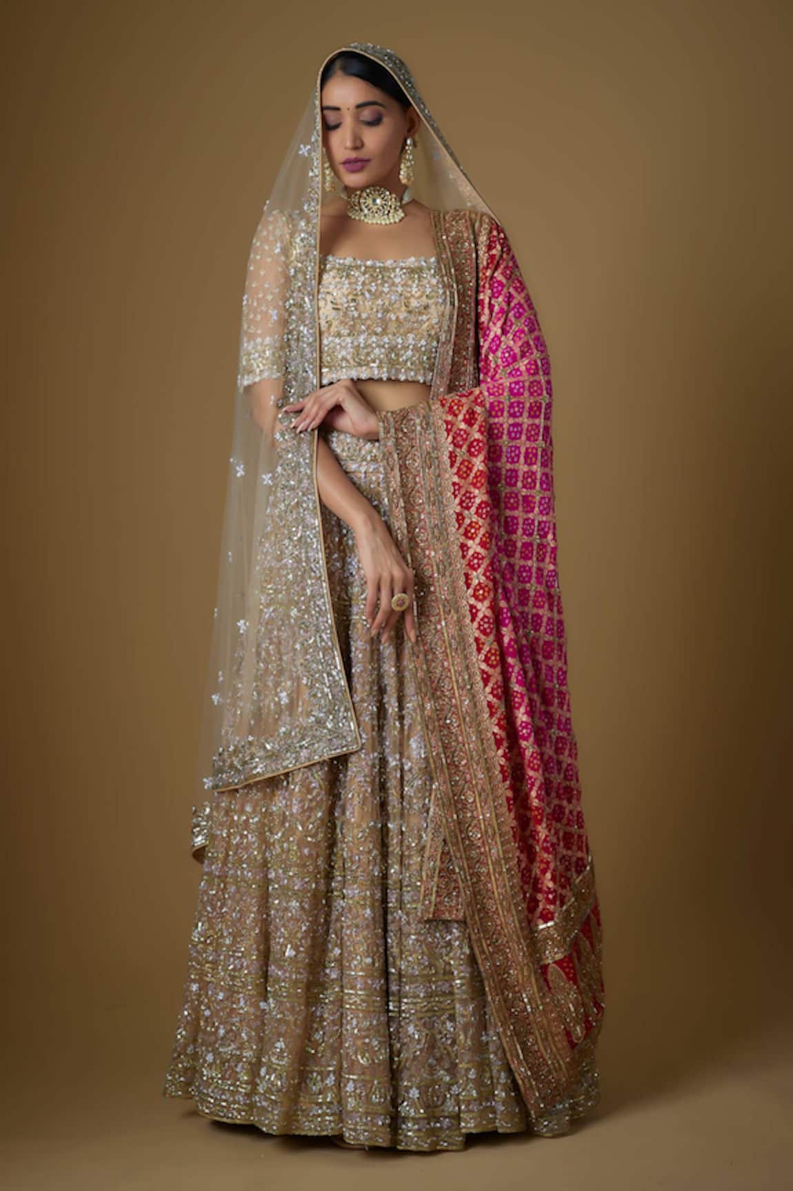 FATIZ Hand Embroidered Lehenga Set