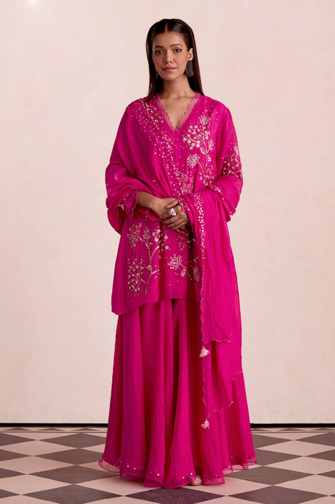 One Not Two Sequins Work Dupatta 