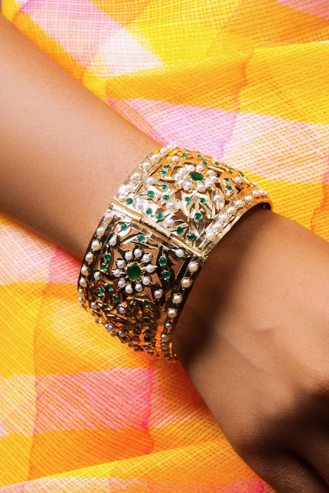 Queens Jewels Jadau Stone Embellished Kada