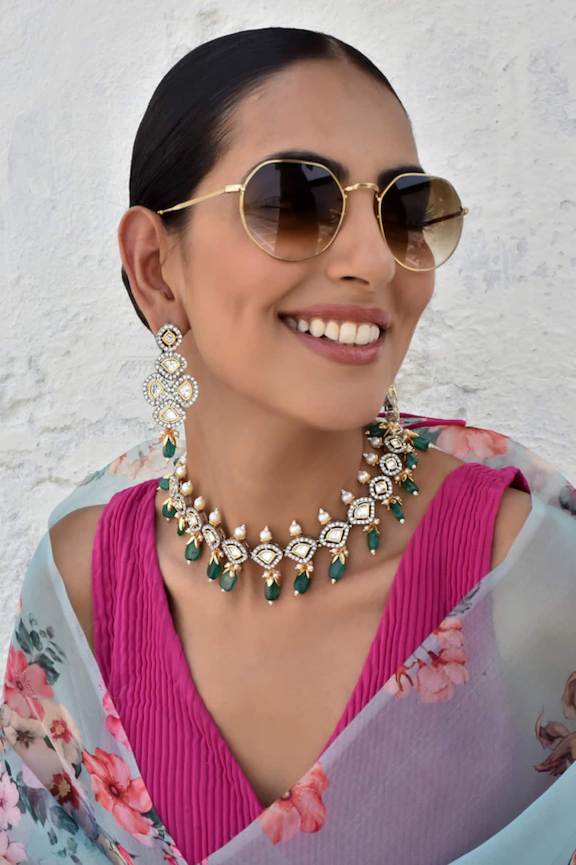 Swabhimann Polki Embellished Necklace Set 