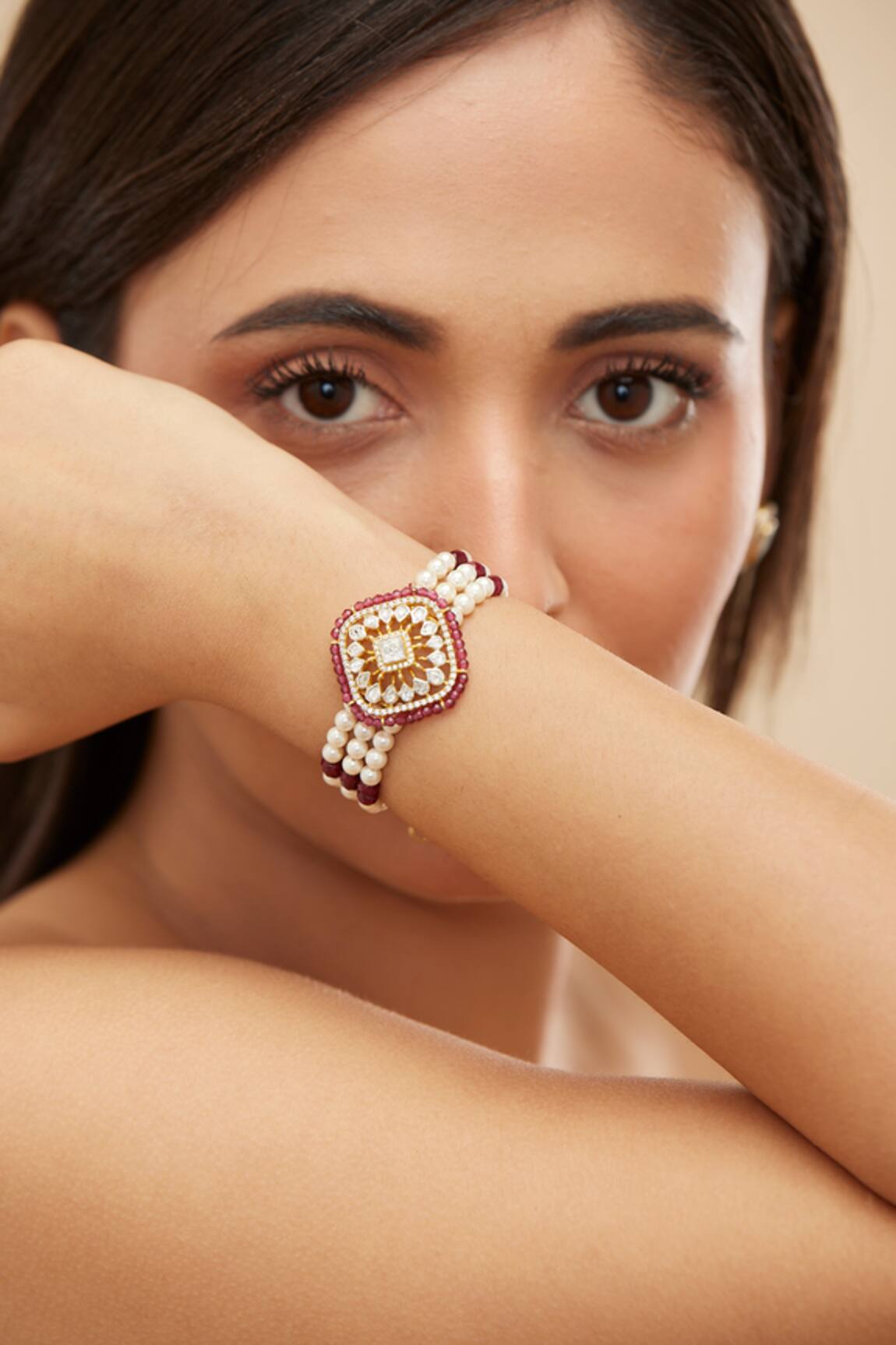 Mirelle Purvi Polki Moissanite Embellished Bracelet 