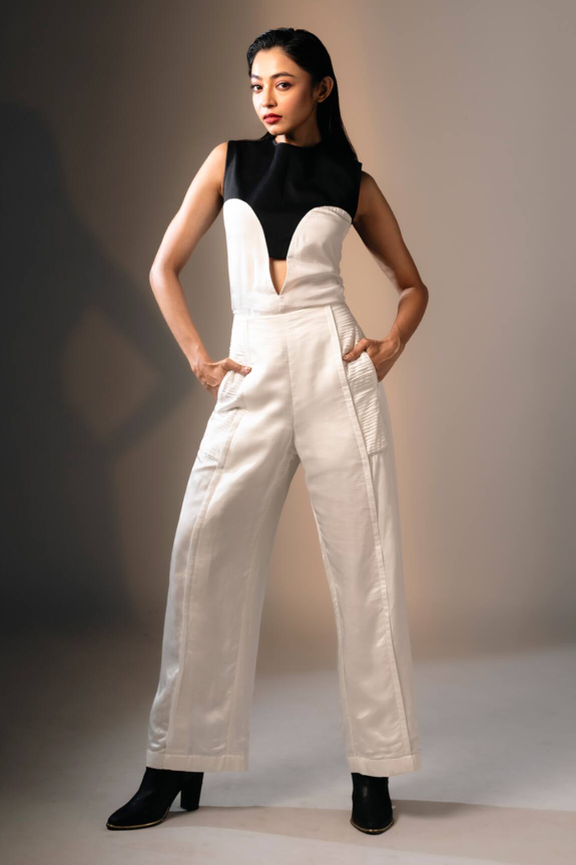 Karishma Kajaria Colorblocked Cutout Top 