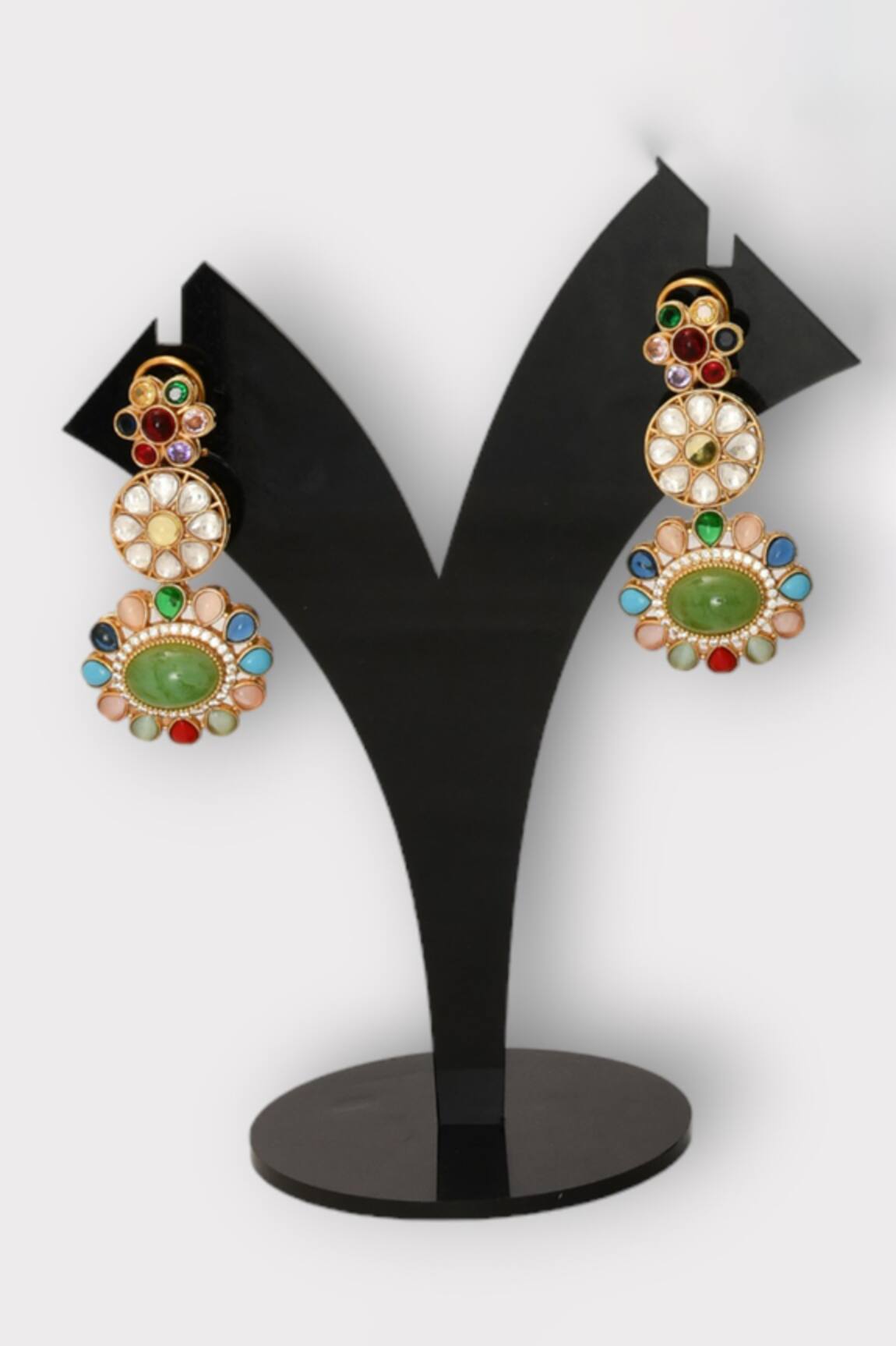 Zaza By Somya Treasure Floral Studded Earrings