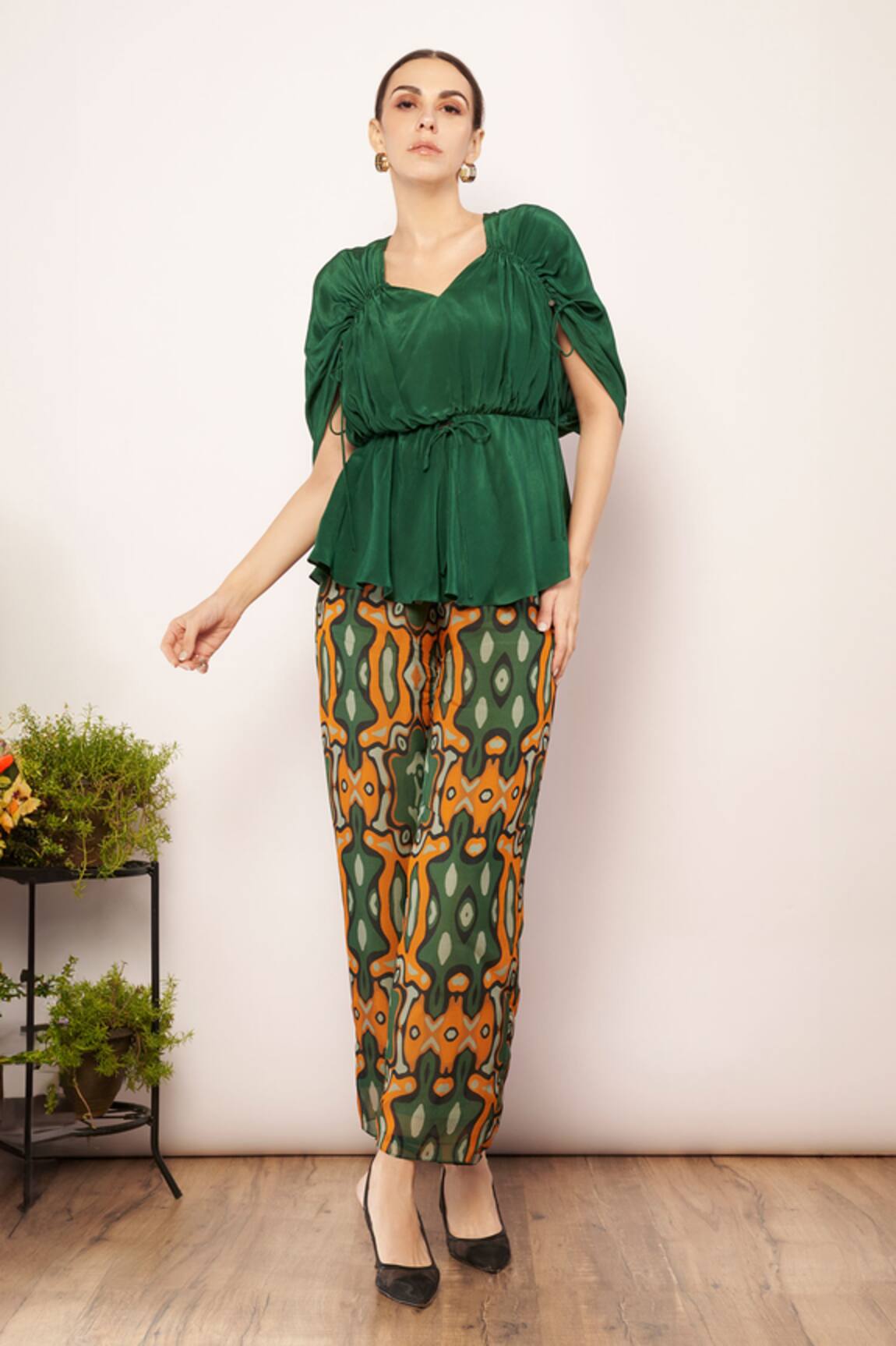 Babita Malkani Splash Dream Print High Waist Pant 