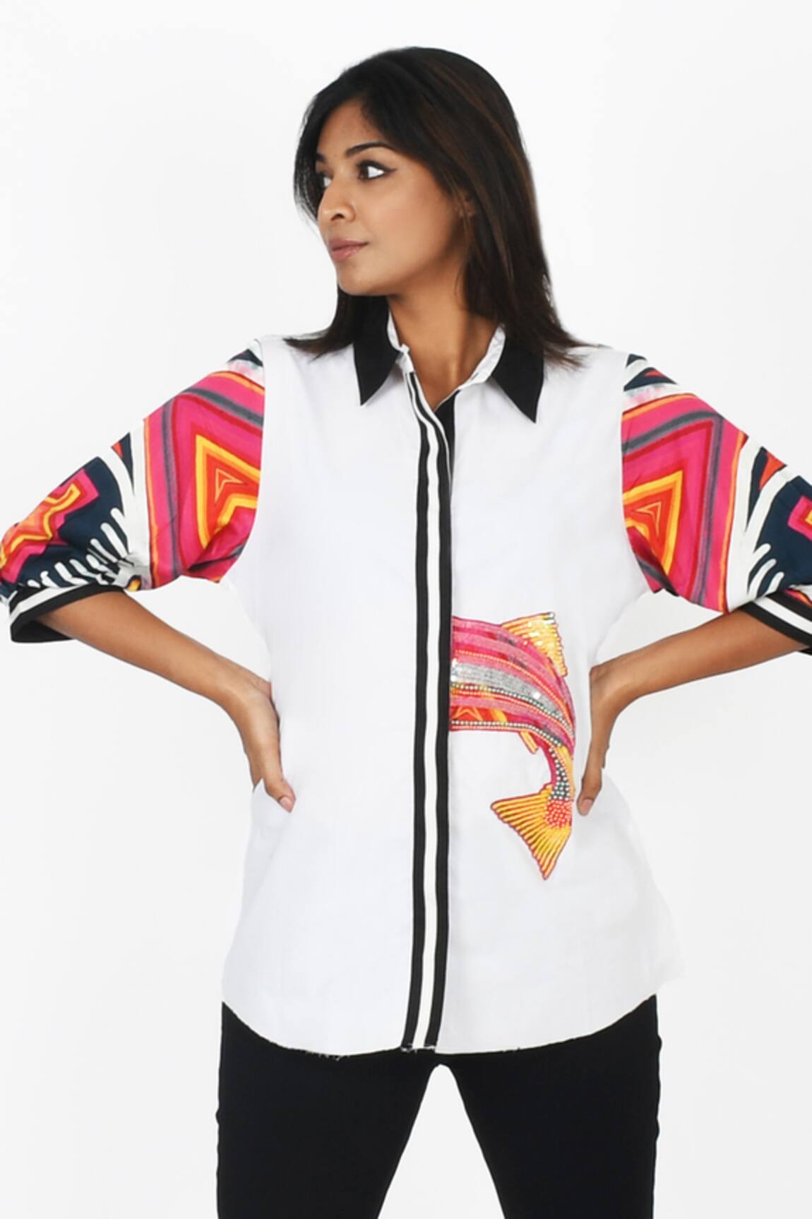 Richaa Goenka Abstract Print Cotton Shirt