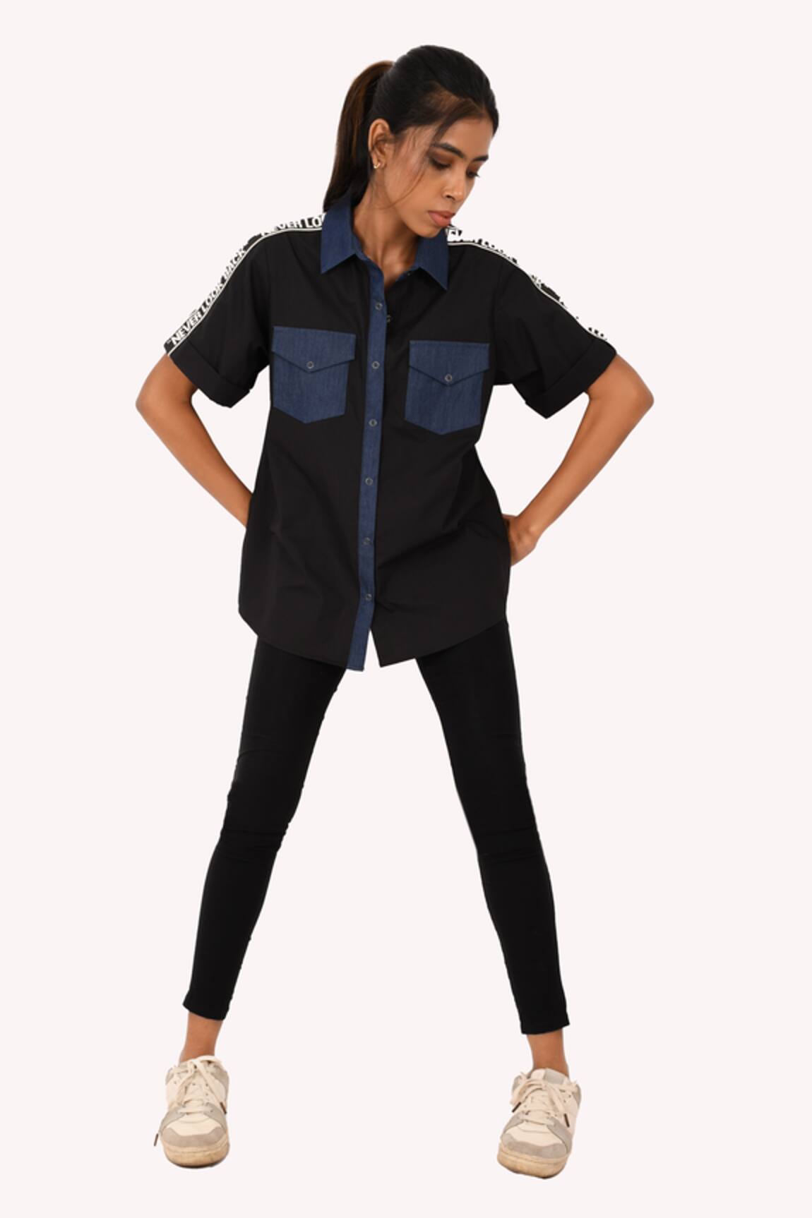 Richaa Goenka Placement Text Print Shirt