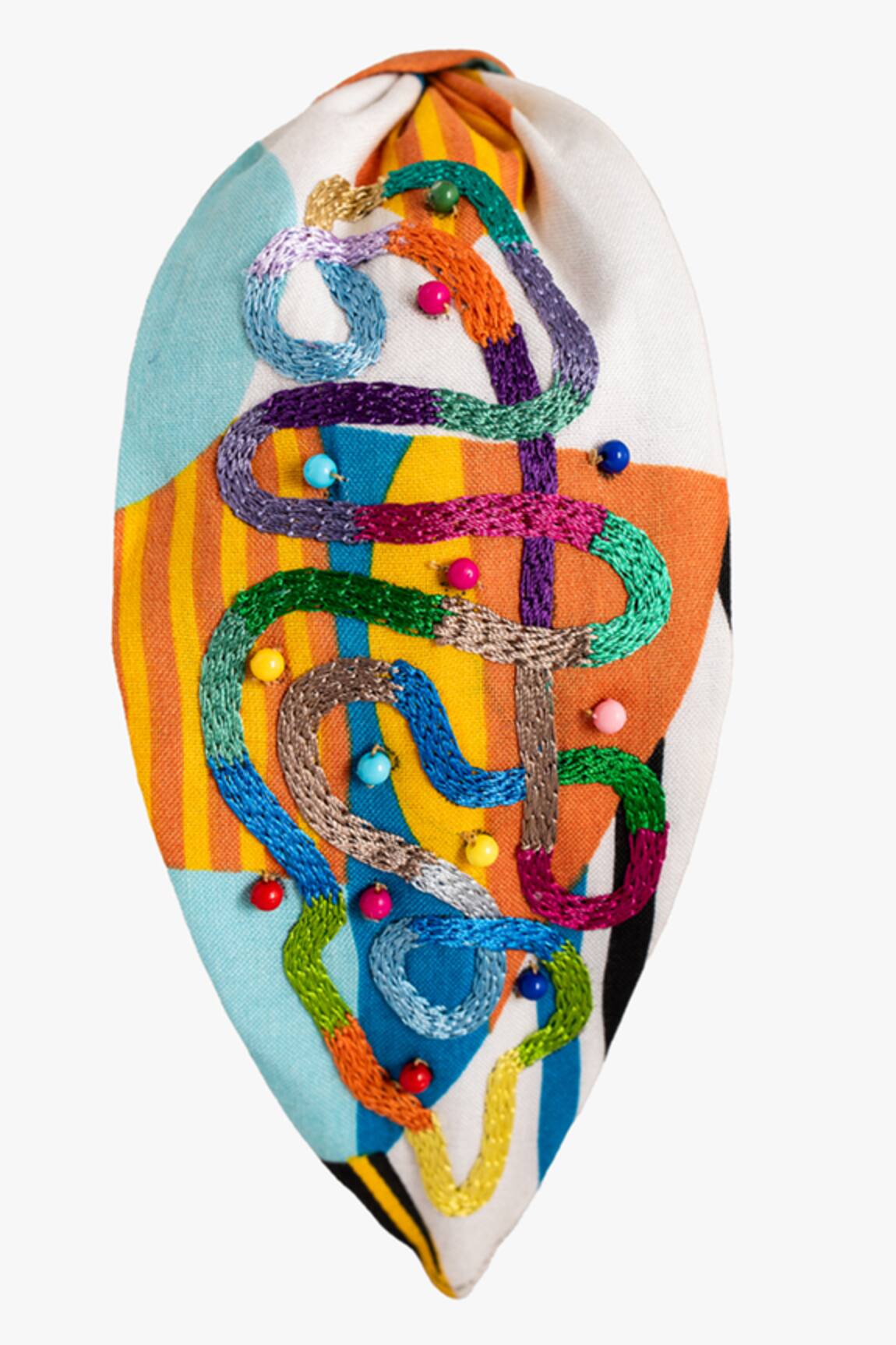 Moyolu Vibrant Routes Embroidered Hair Band