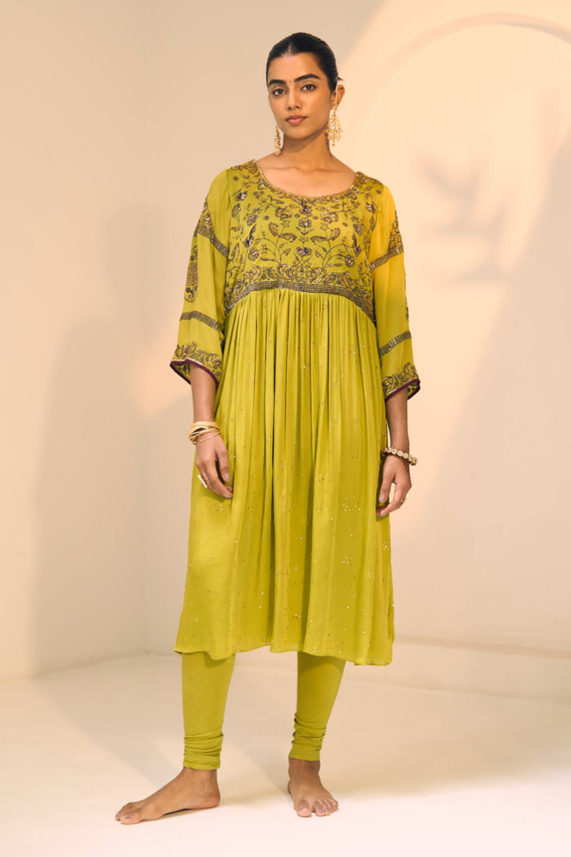 Sarang Kaur Lavanya Floral Embroidered Kurta With Pant