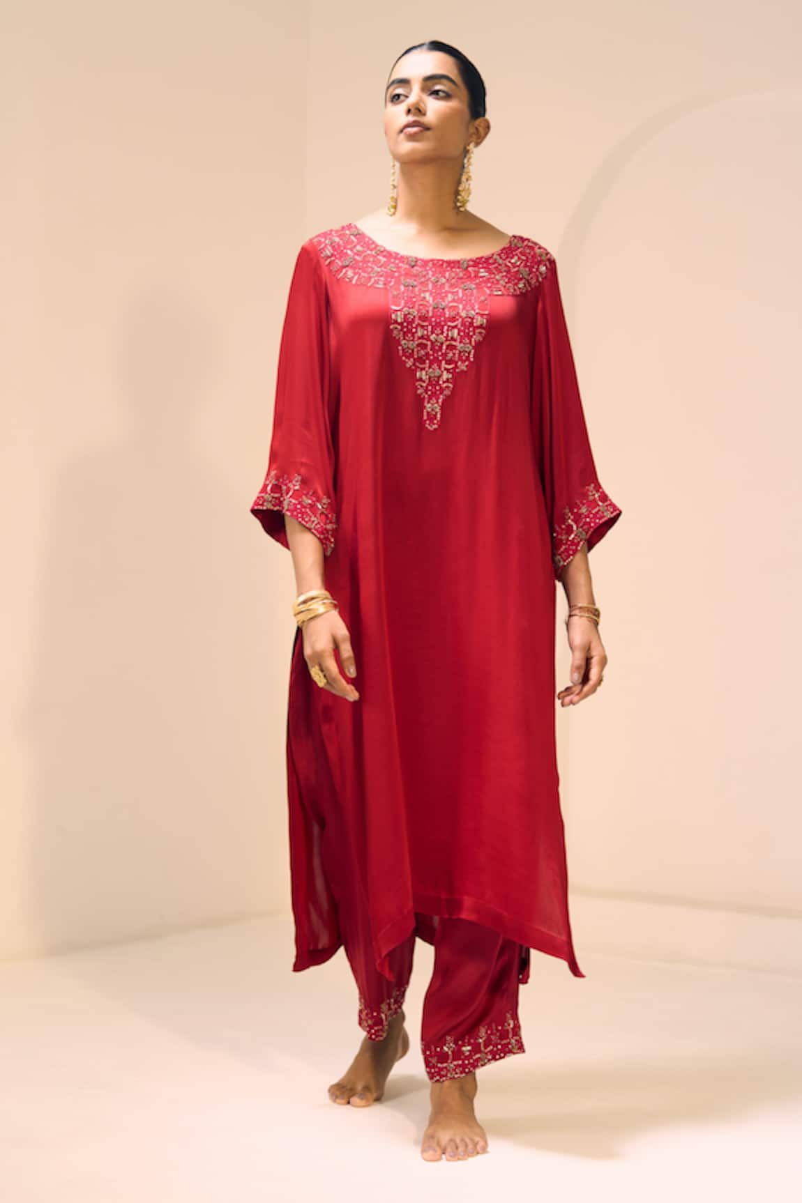 Sarang Kaur Isha Embroidered Kurta With Pant