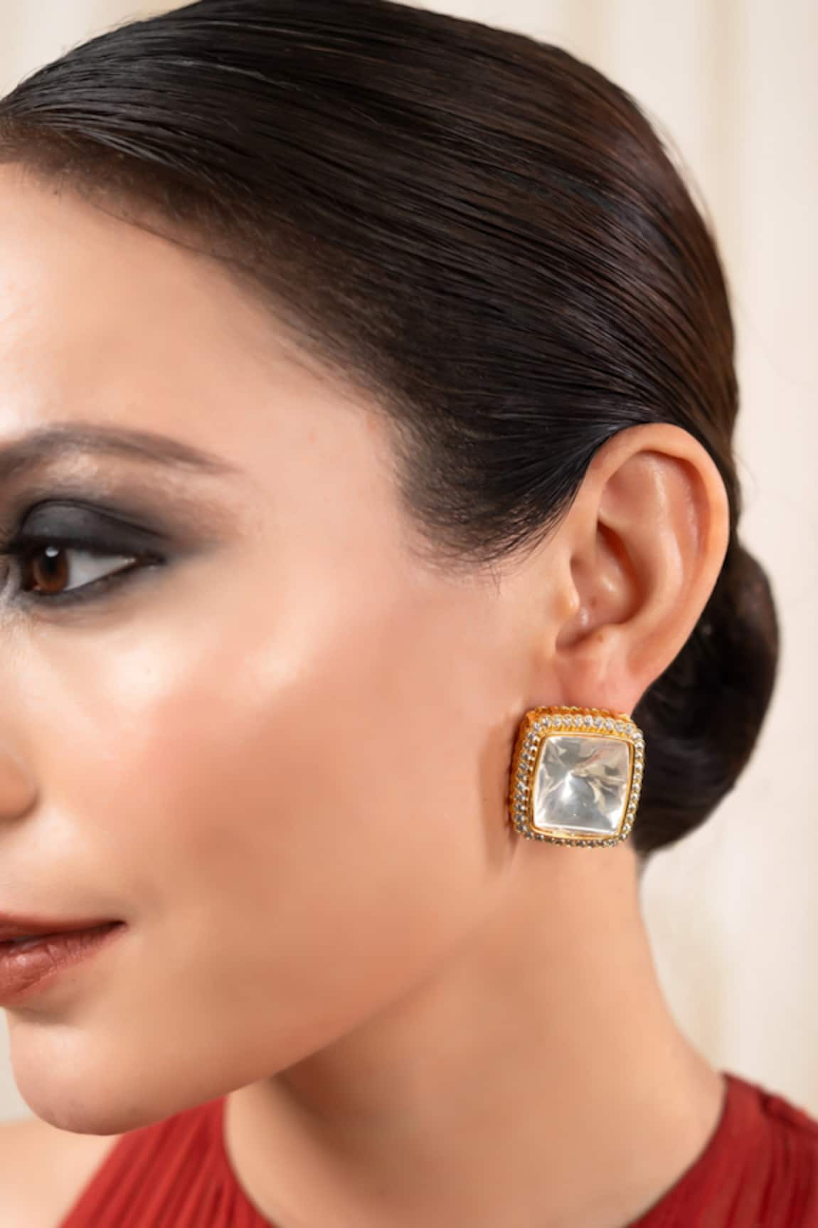 Anana Lilavati Kundan & Polki Embellished Studs 