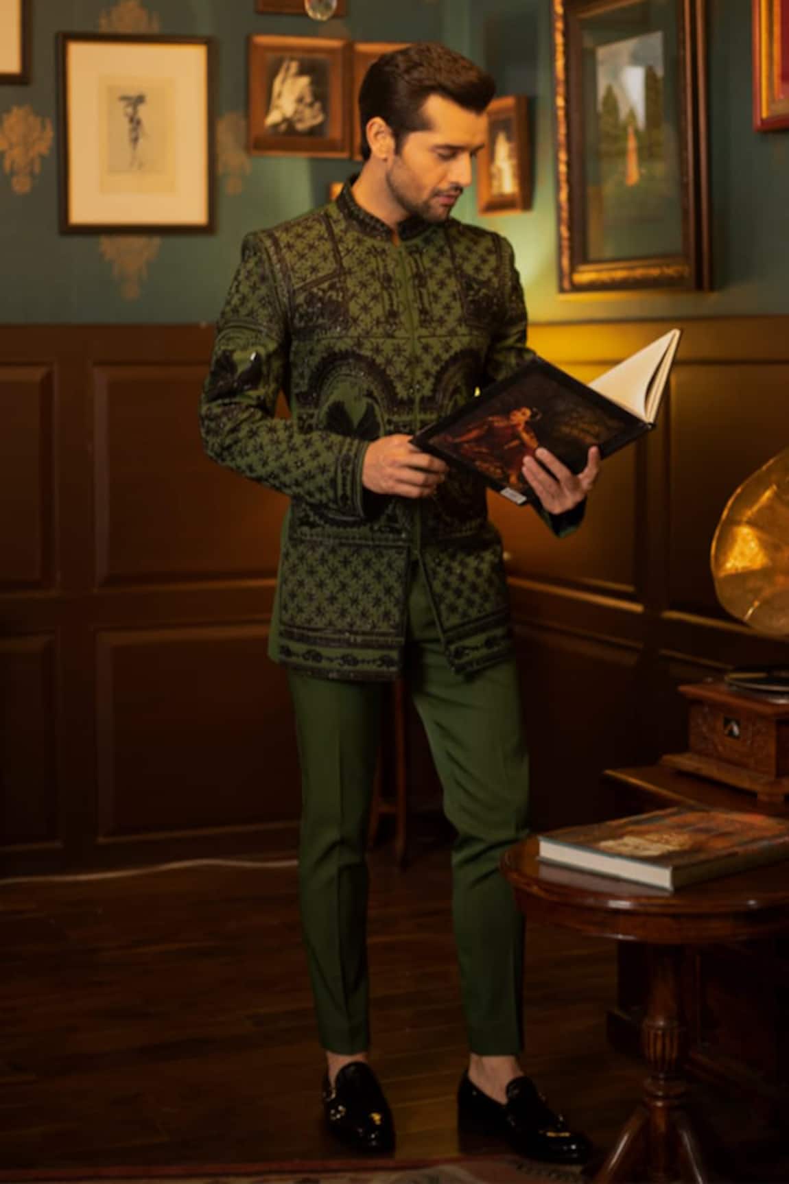 Courtyard By Abhi Jumeirah Embroidered Bandhgala With Trouser