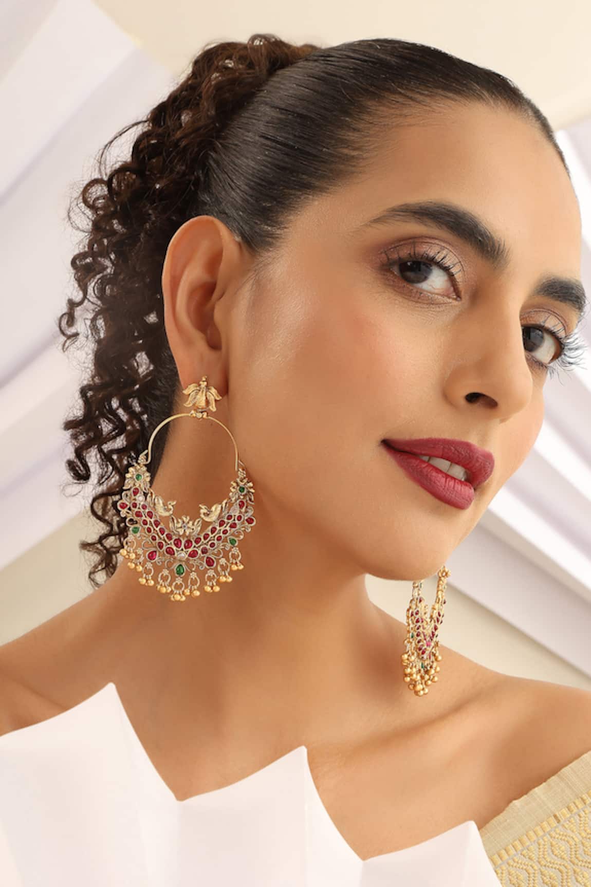 SUIKALA Temple Chaandbali Earrings 