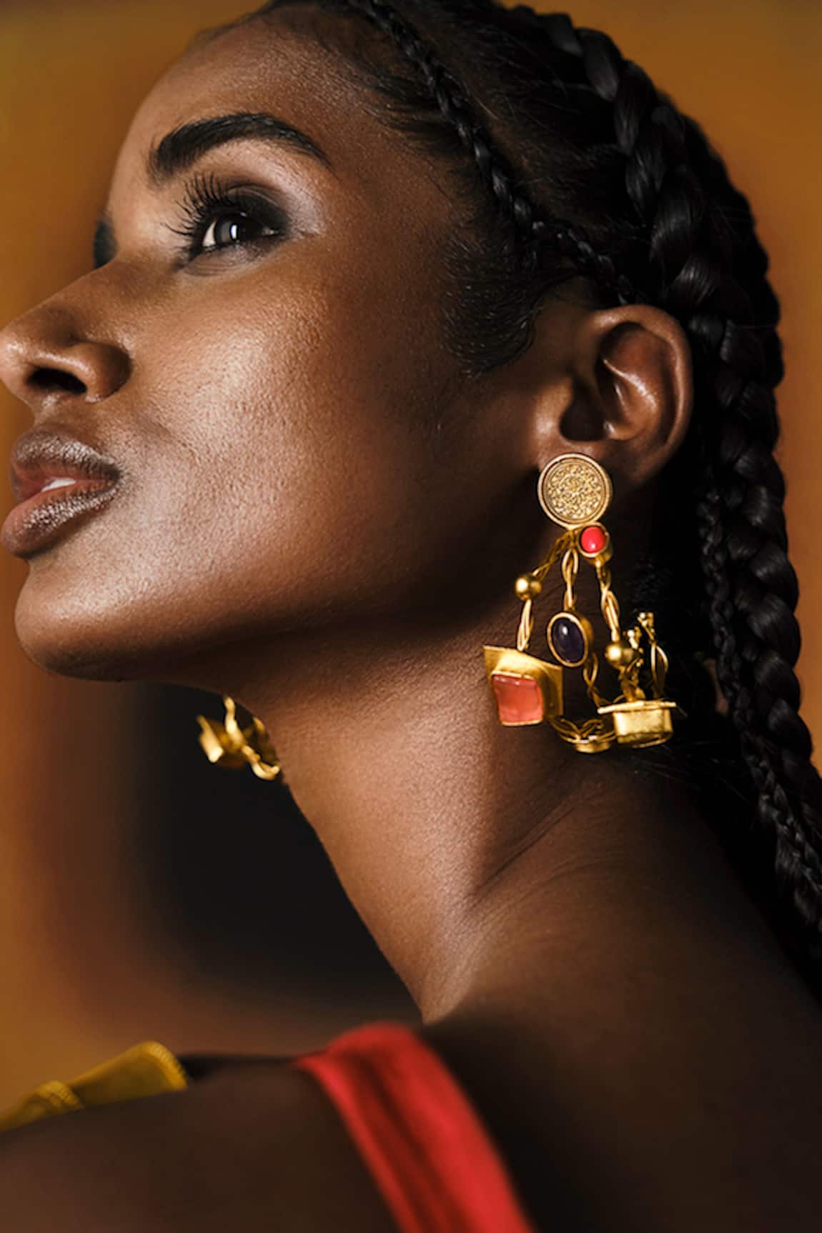 AK-OK Tribal Treasure Hoop Earrings 