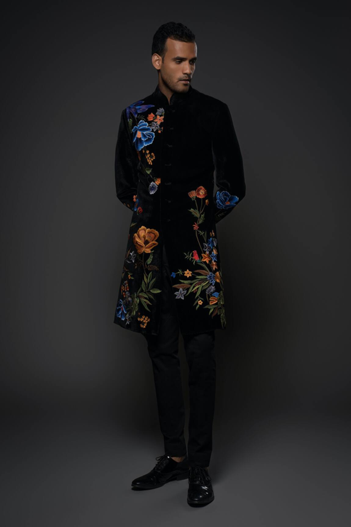 Rohit Bal Floral Garden Embroidered Sherwani 