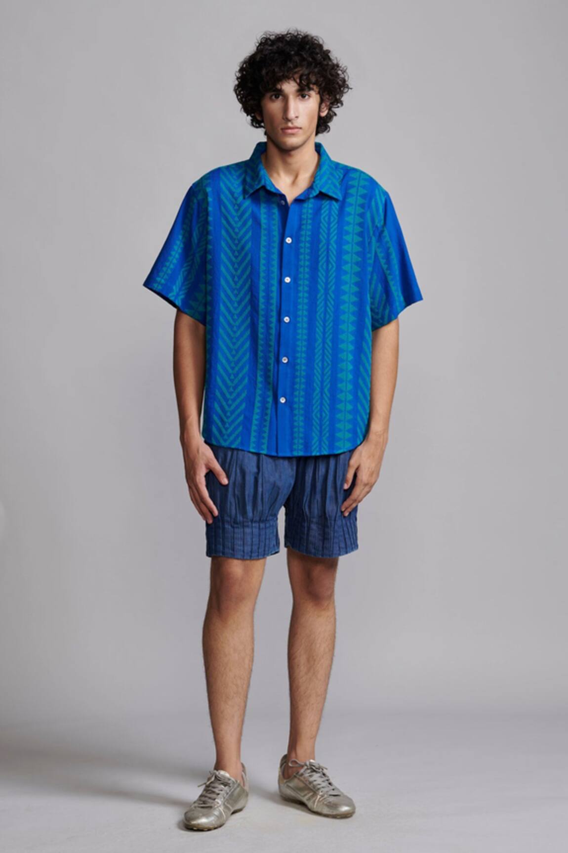 Dash And Dot Oversized Jacquard Shirt 