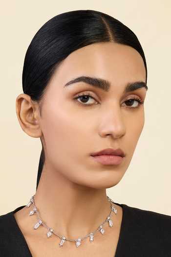 Isharya Dainty Tribe Cubic Zirconia Studded Choker 