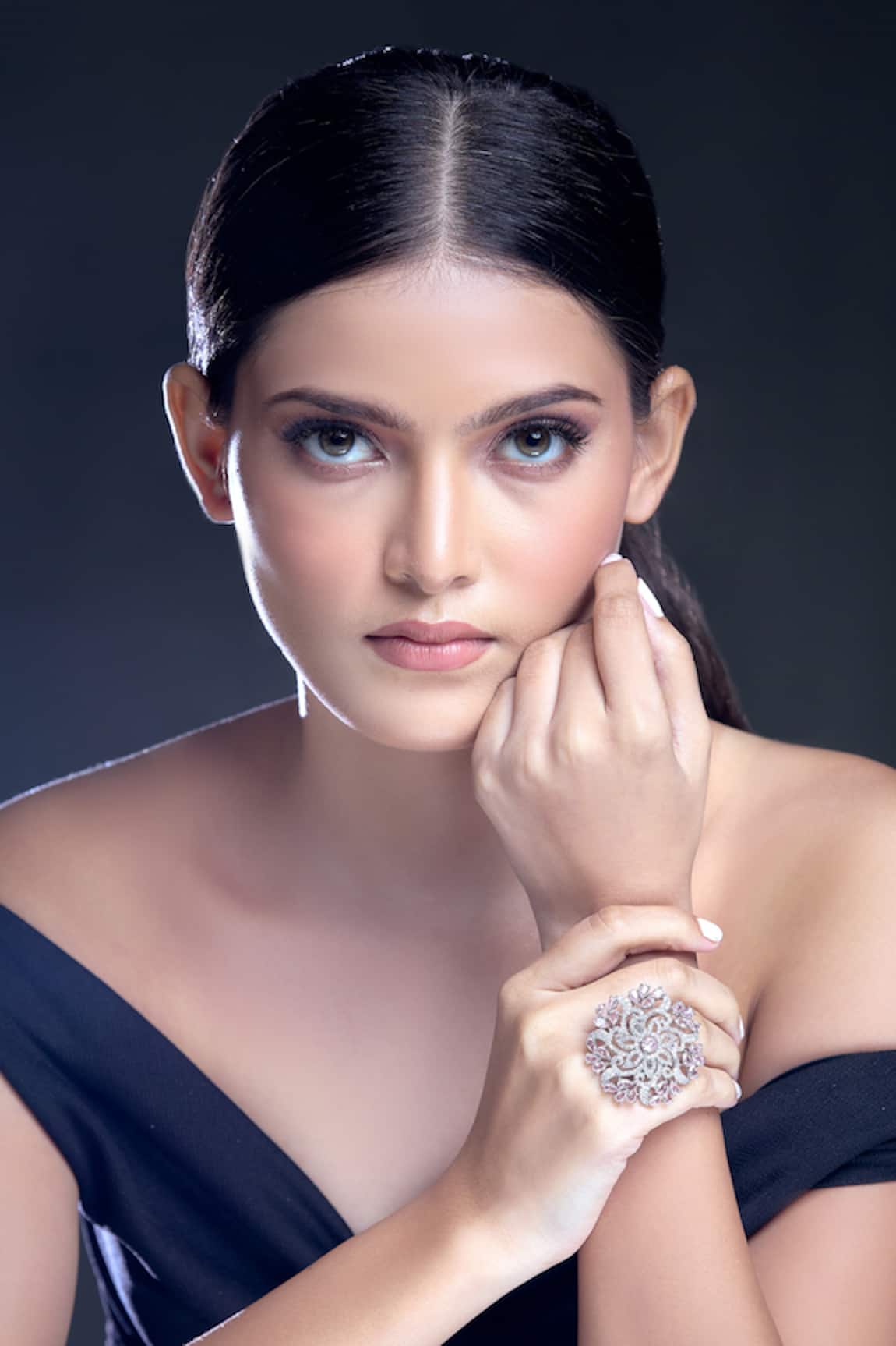 Moh-Maya By Disha Khatri Zircon Studded Ring