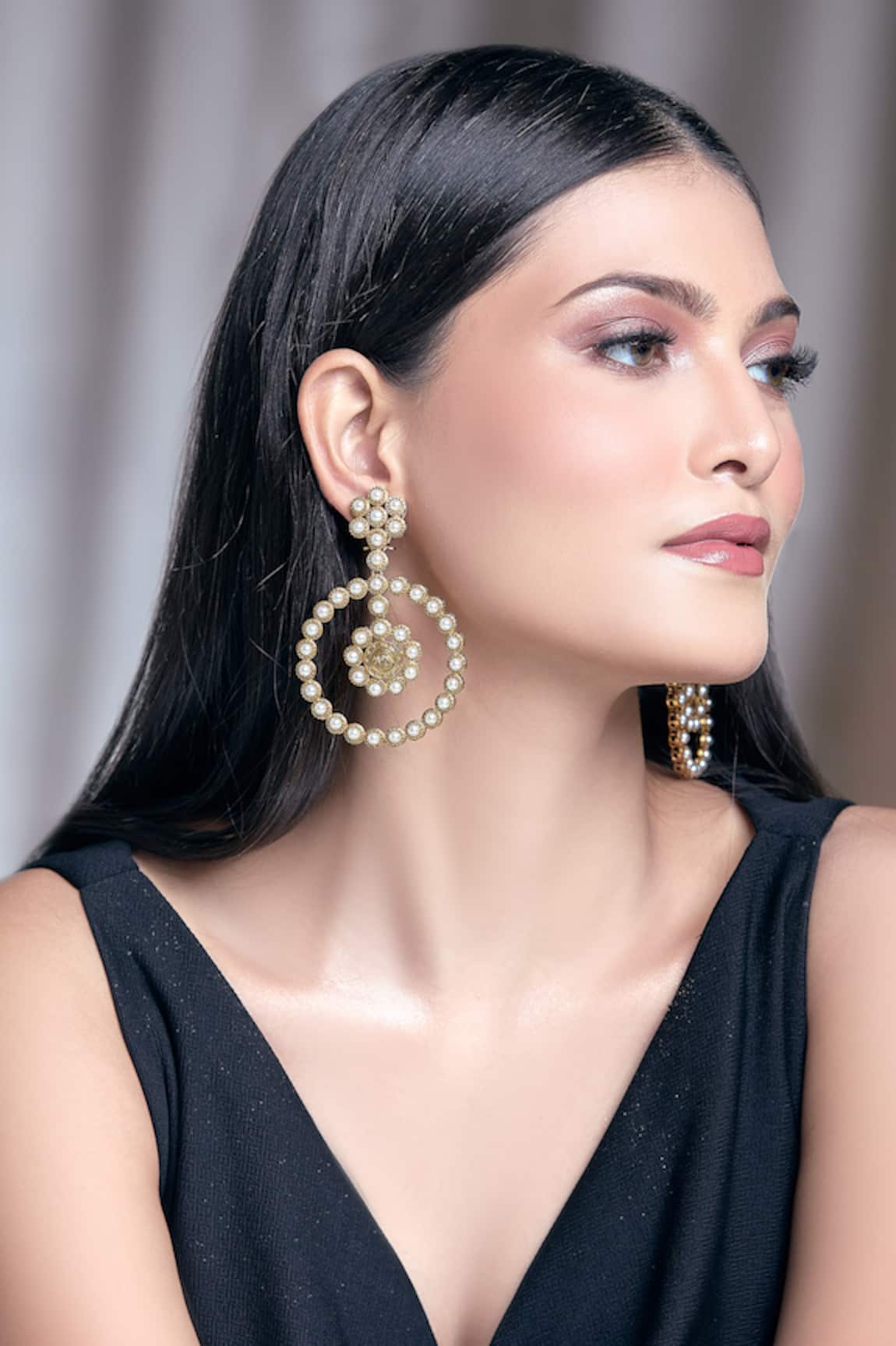 Moh-Maya by Disha Khatri Pearl Embellished Danglers 