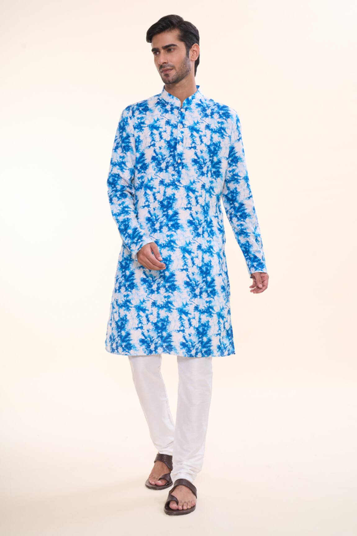 Arihant Rai Sinha Tie Dye Magic Print Kurta With Churidar 
